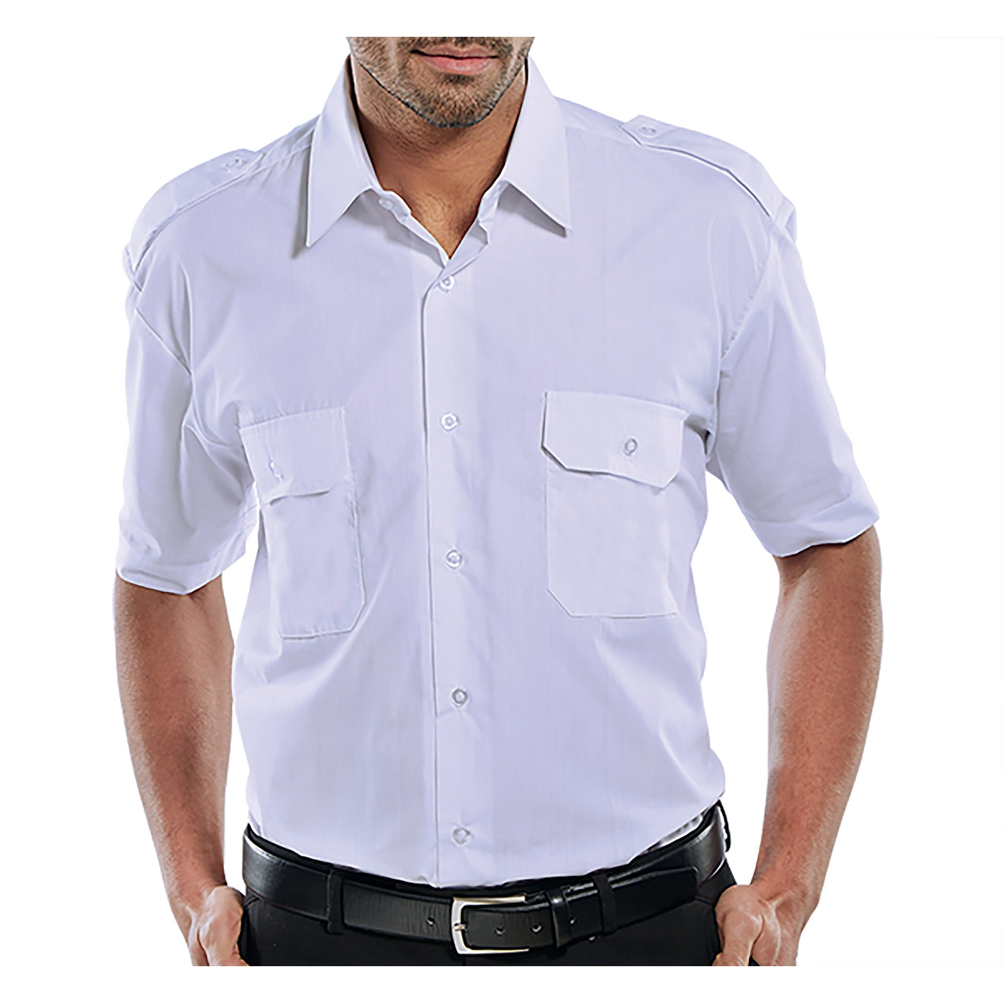 PILOT SHORT SLEEVE SHIRT WHITE 15.5