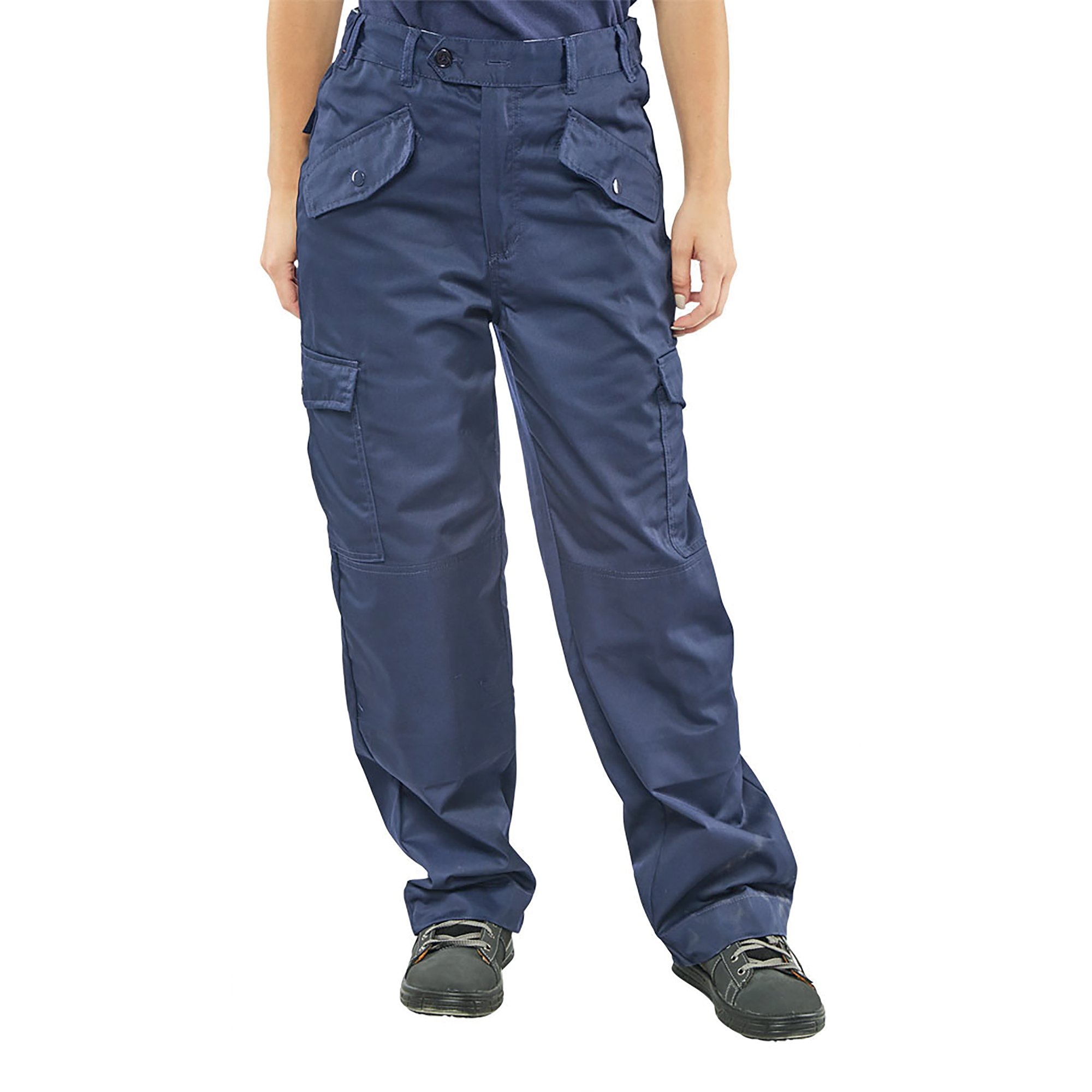 LADIES PCOT TROUSERS NAVY BLUE 32
