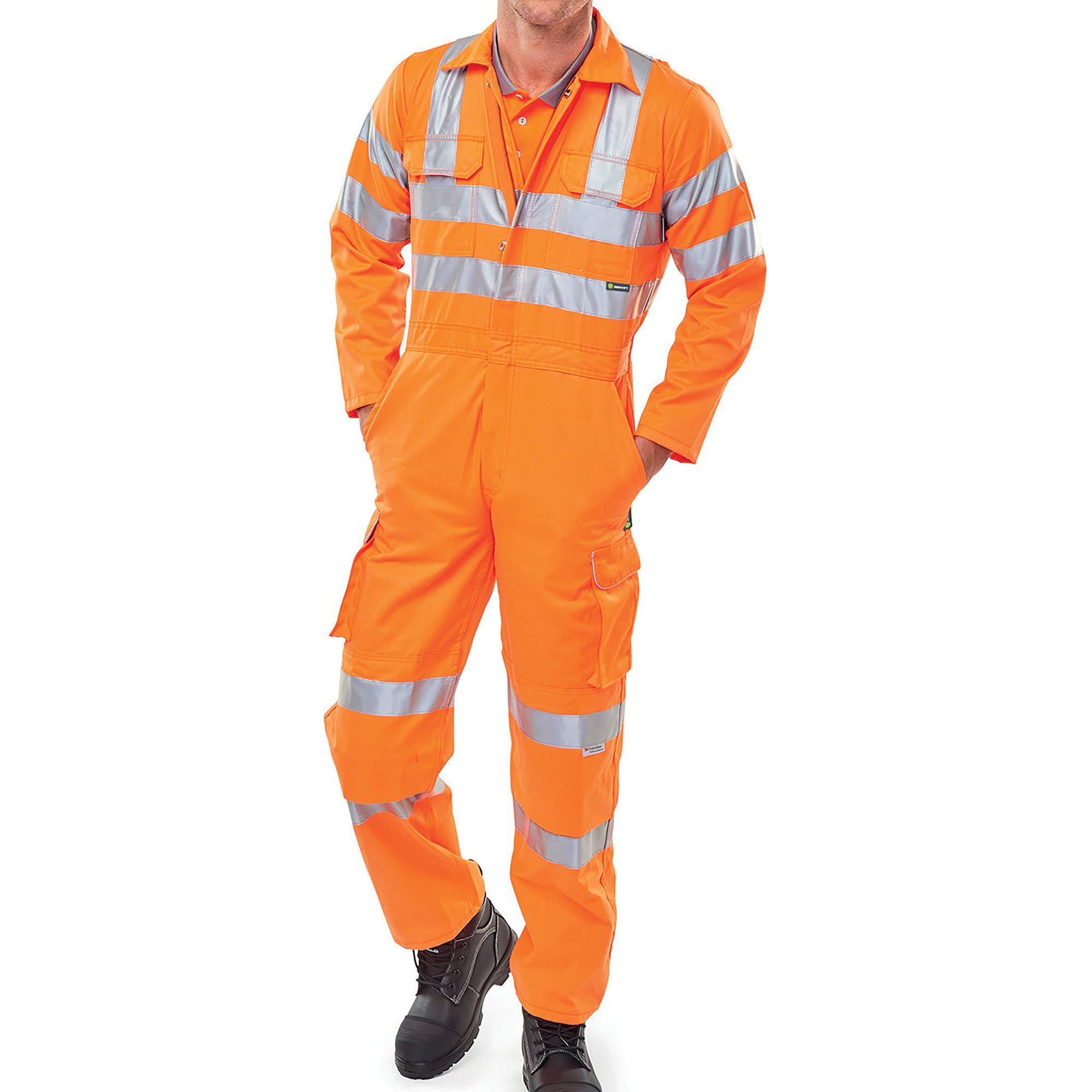 BEESWIFT RAILSPEC COVERALL ORG 48