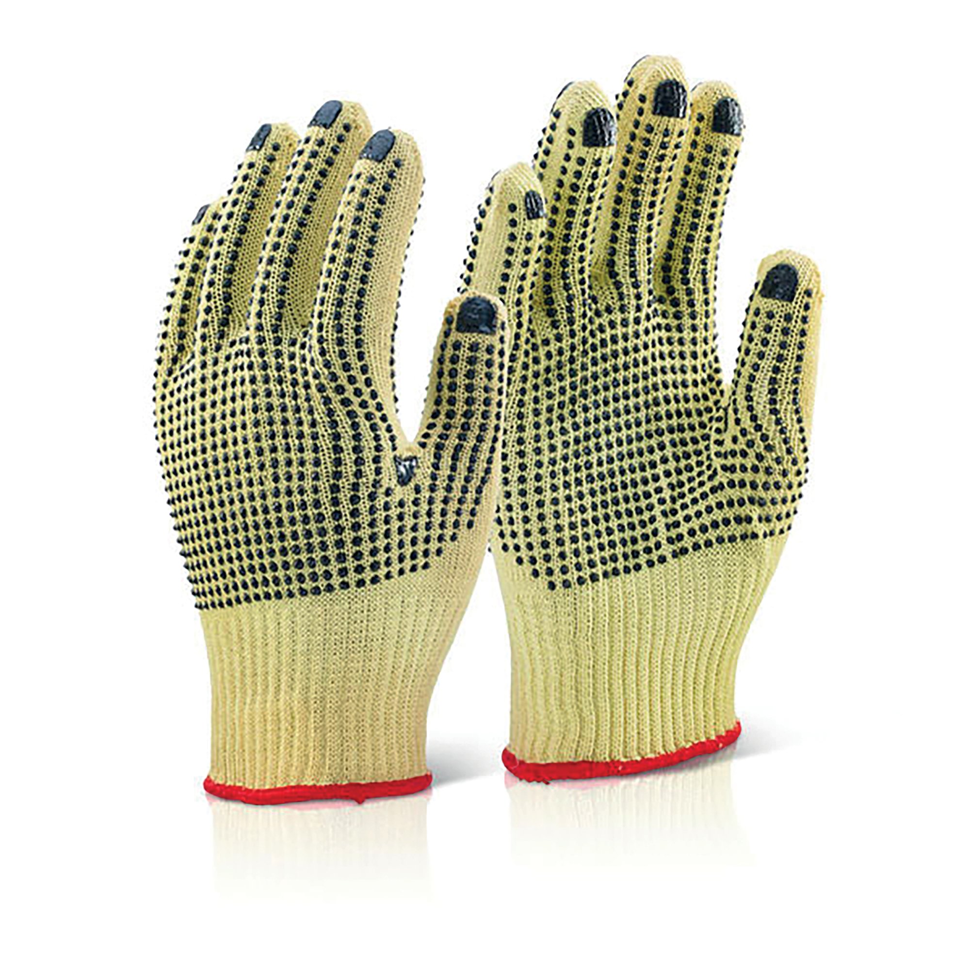 REINFORCED GLOVES 1PR M/W DOTTED 10