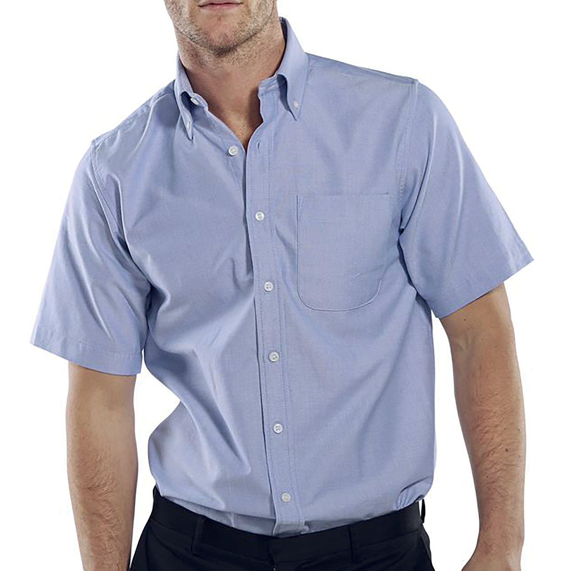 OXFORD SHORT SLEEVE SHIRT BLUE 15.5