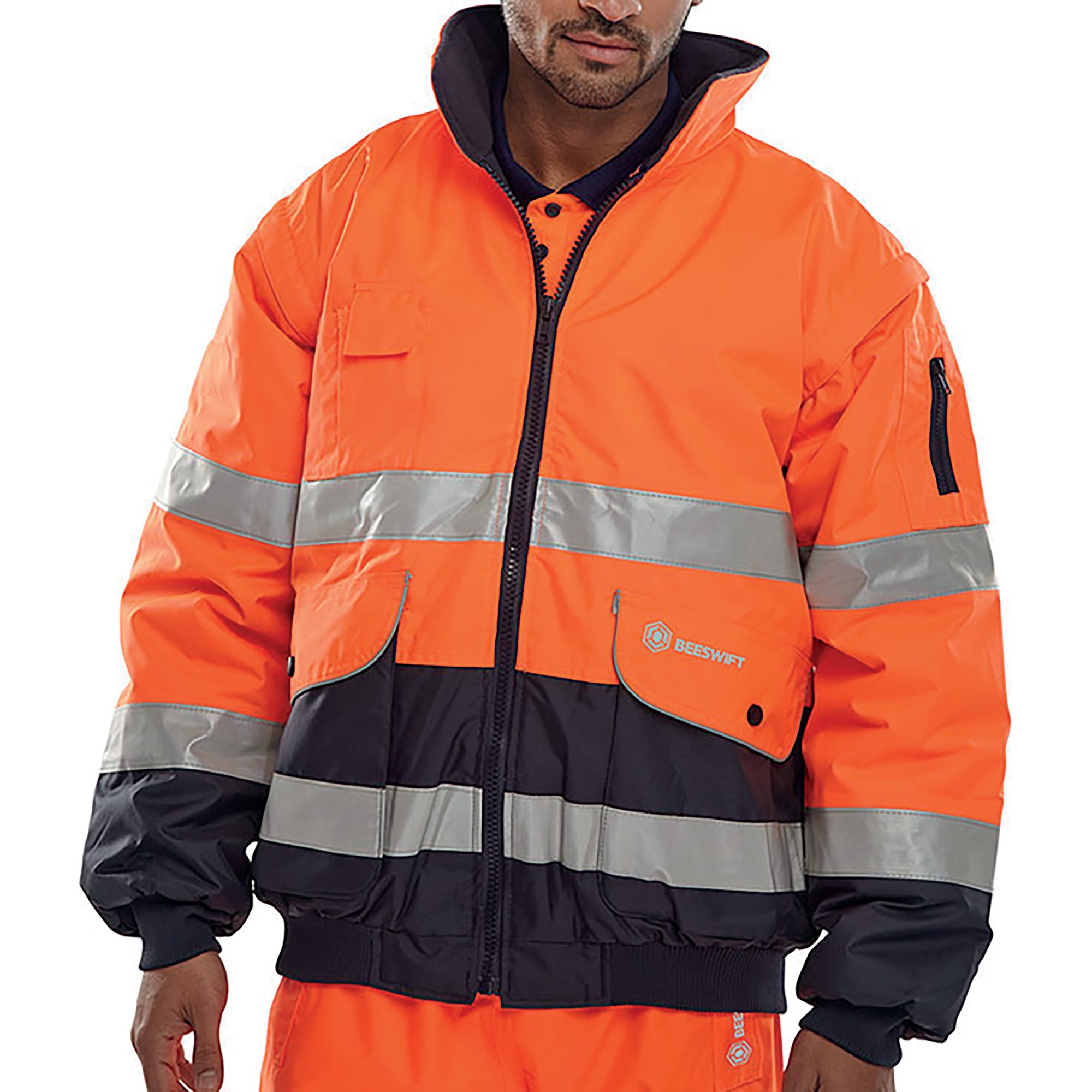 EUROPA BOMBER JACKET ORANGE/NAVY 2XL