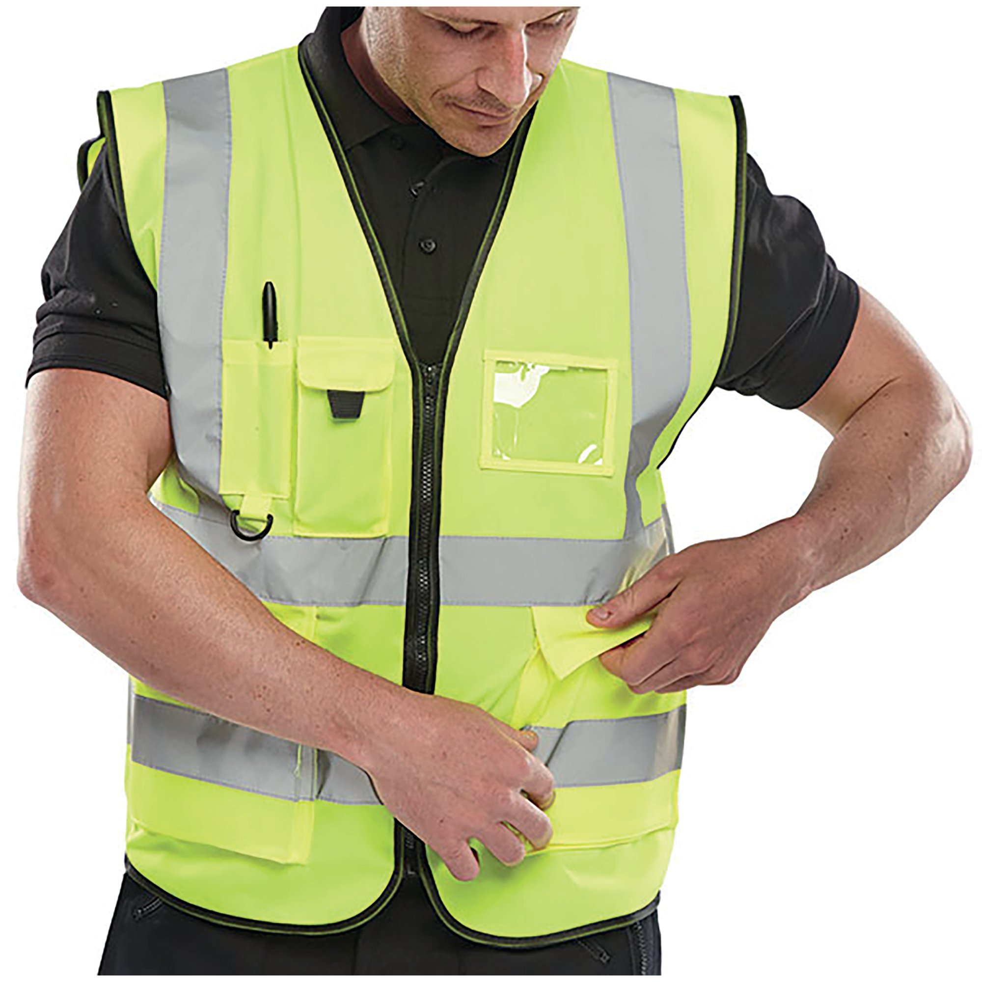 EXEC HI VIS WAISTCOAT SYELLOW M