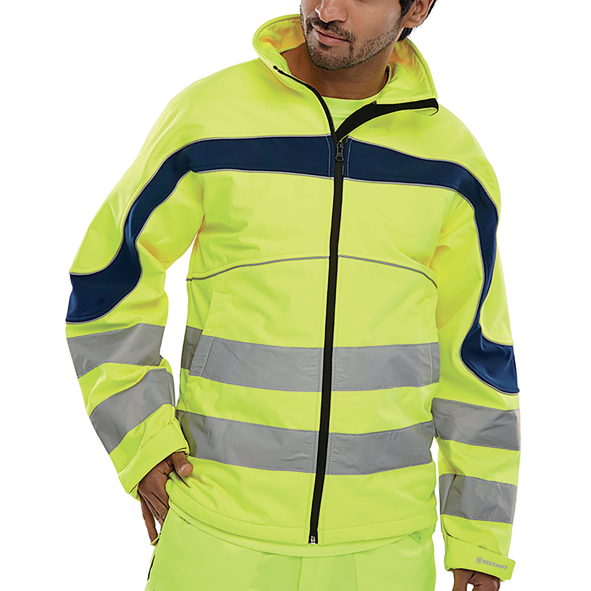 ETON SSHELL JACKET SYELLOW/NAVY 4XL