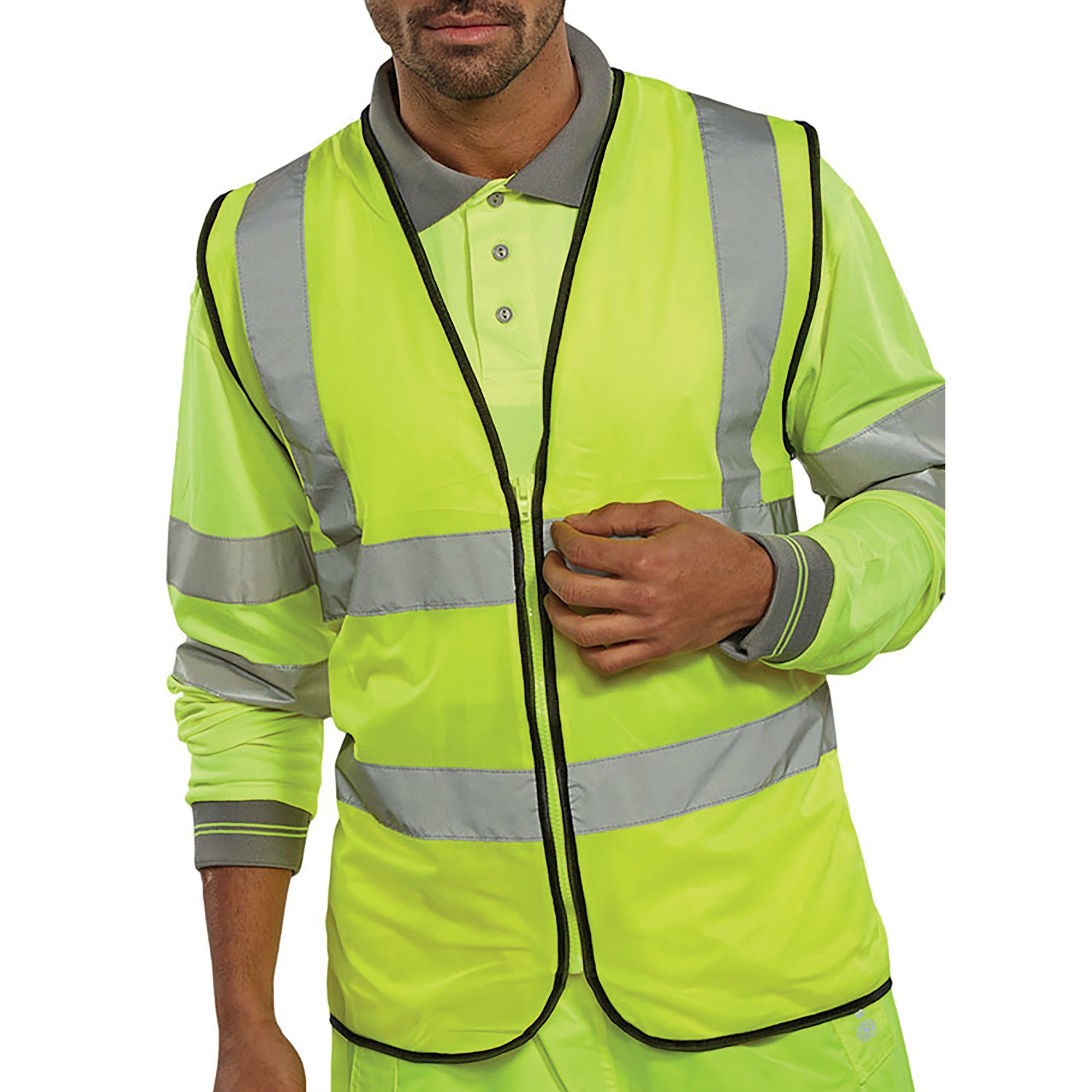 HI VIS WAISTCOAT WITH ZIP SYLW 3XL