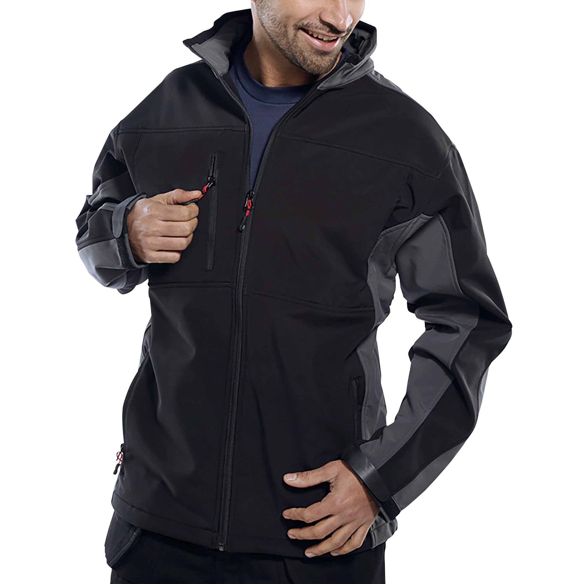 SOFT SHELL JACKET BLACK/GREY XL
