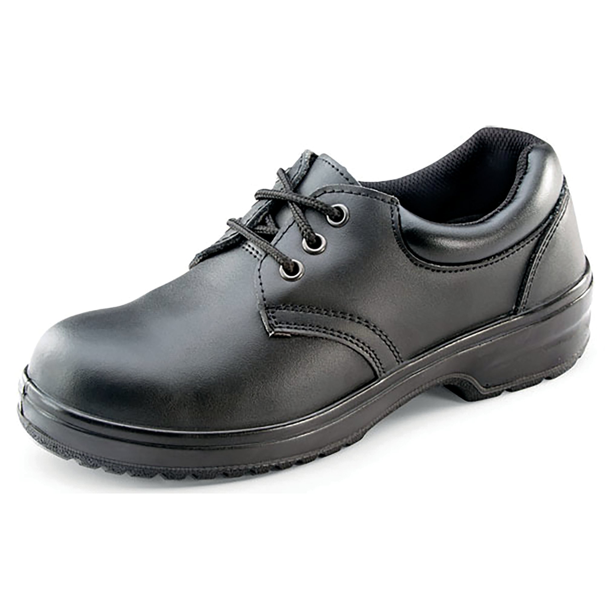 LADIES LACE UP S1 SHOE 1PR BLK 5