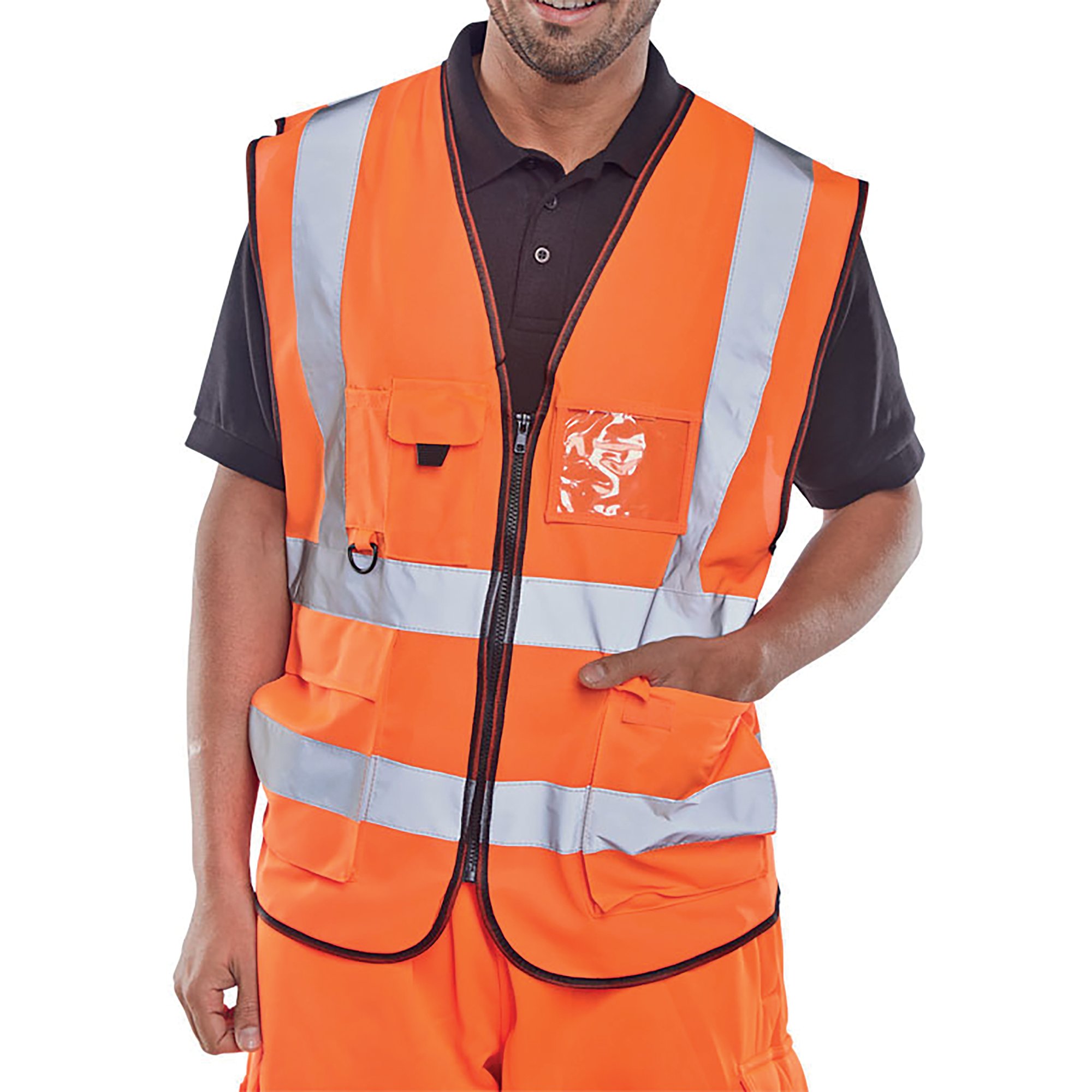 EXEC HI VIS WAISTCOAT ORANGE L