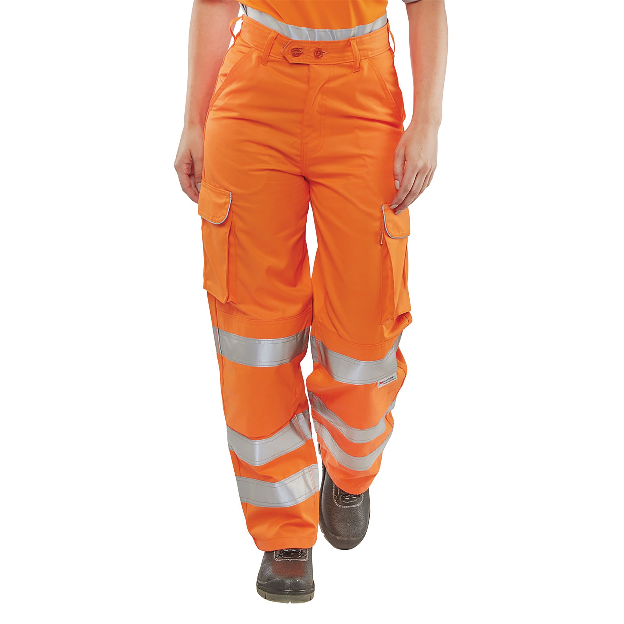 LADIES RAIL SPEC TROUSERS ORANGE 30