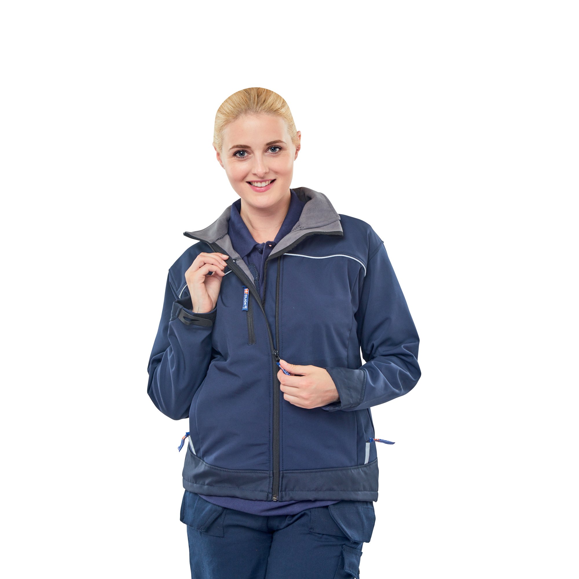 LADIES SOFT SHELL JACKET NBLUE L