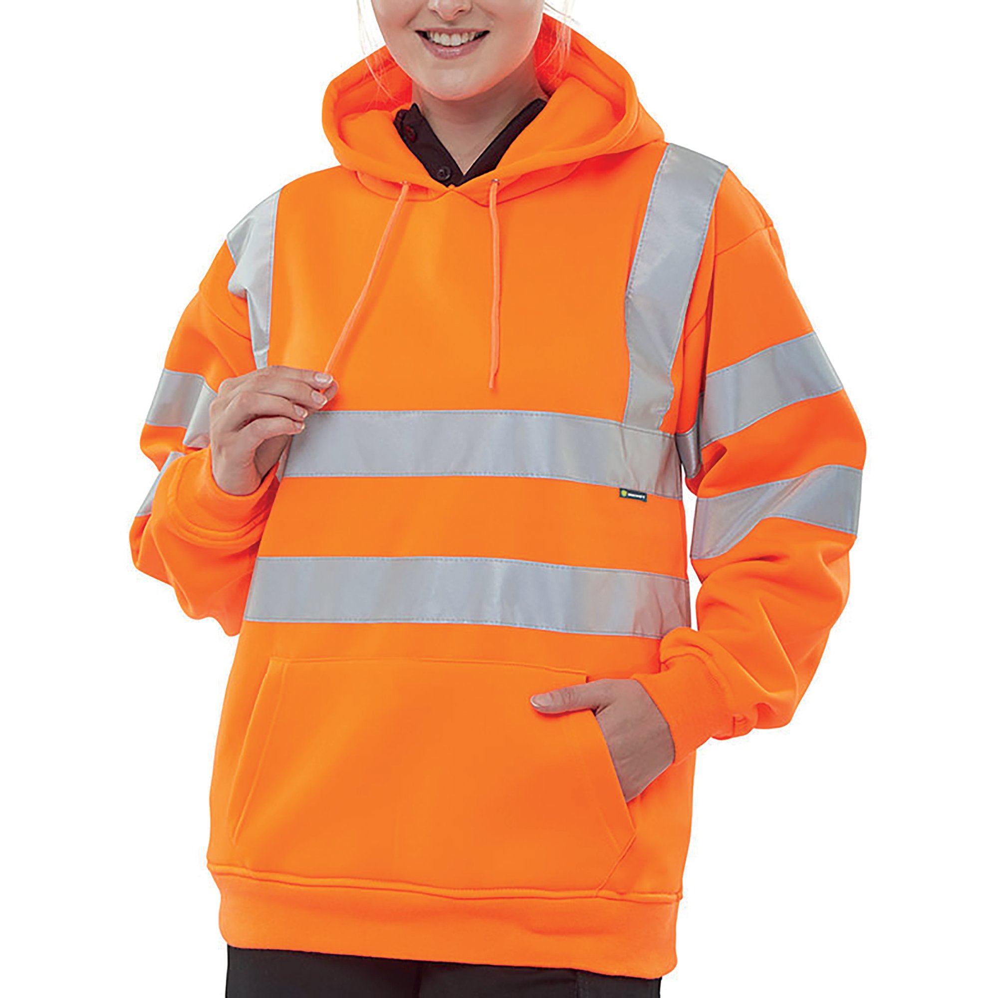 PULL ON HOODY SWEATSHIRT ORANGE M
