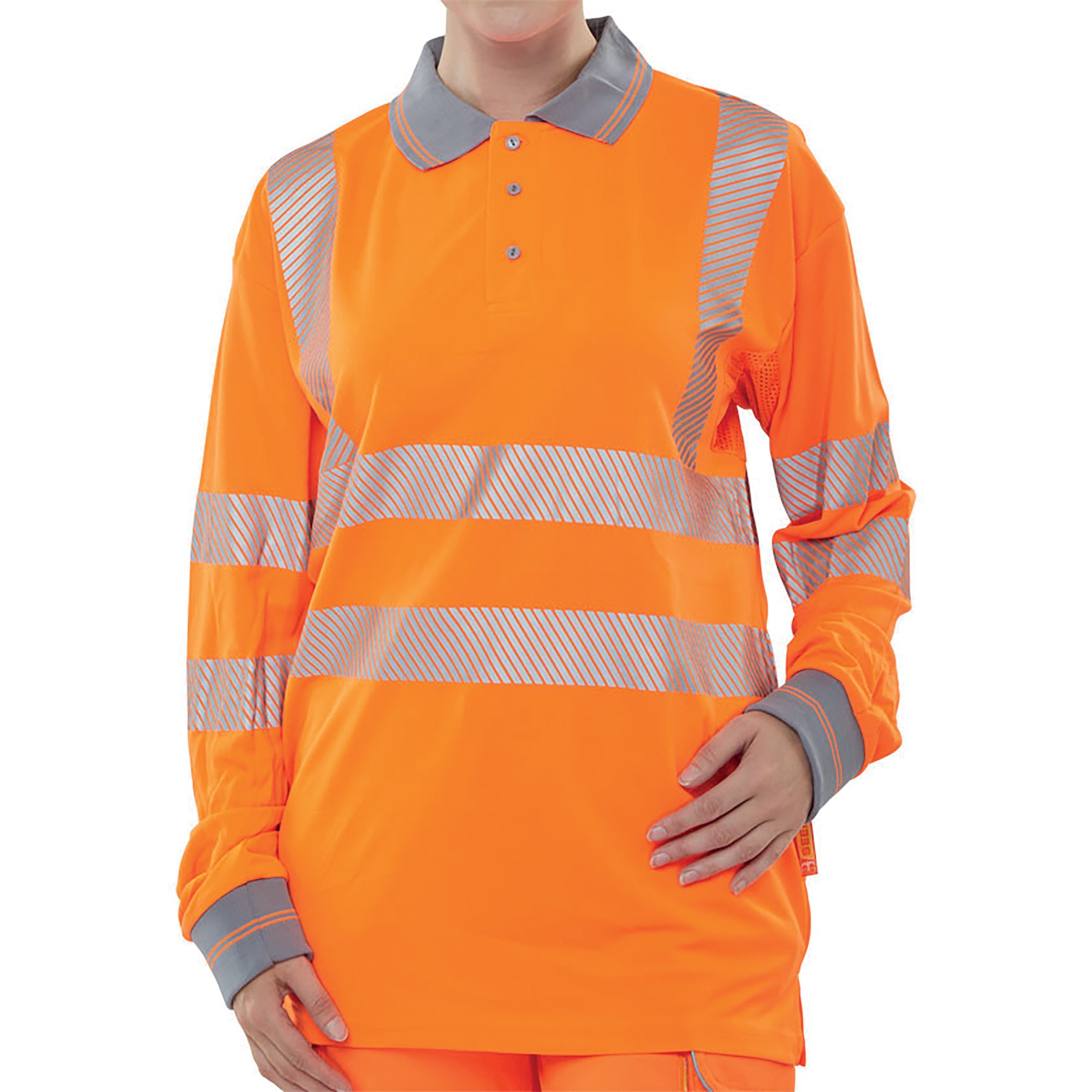 HI VIS EXEC LNG SLE POLO SYELLOW 5XL