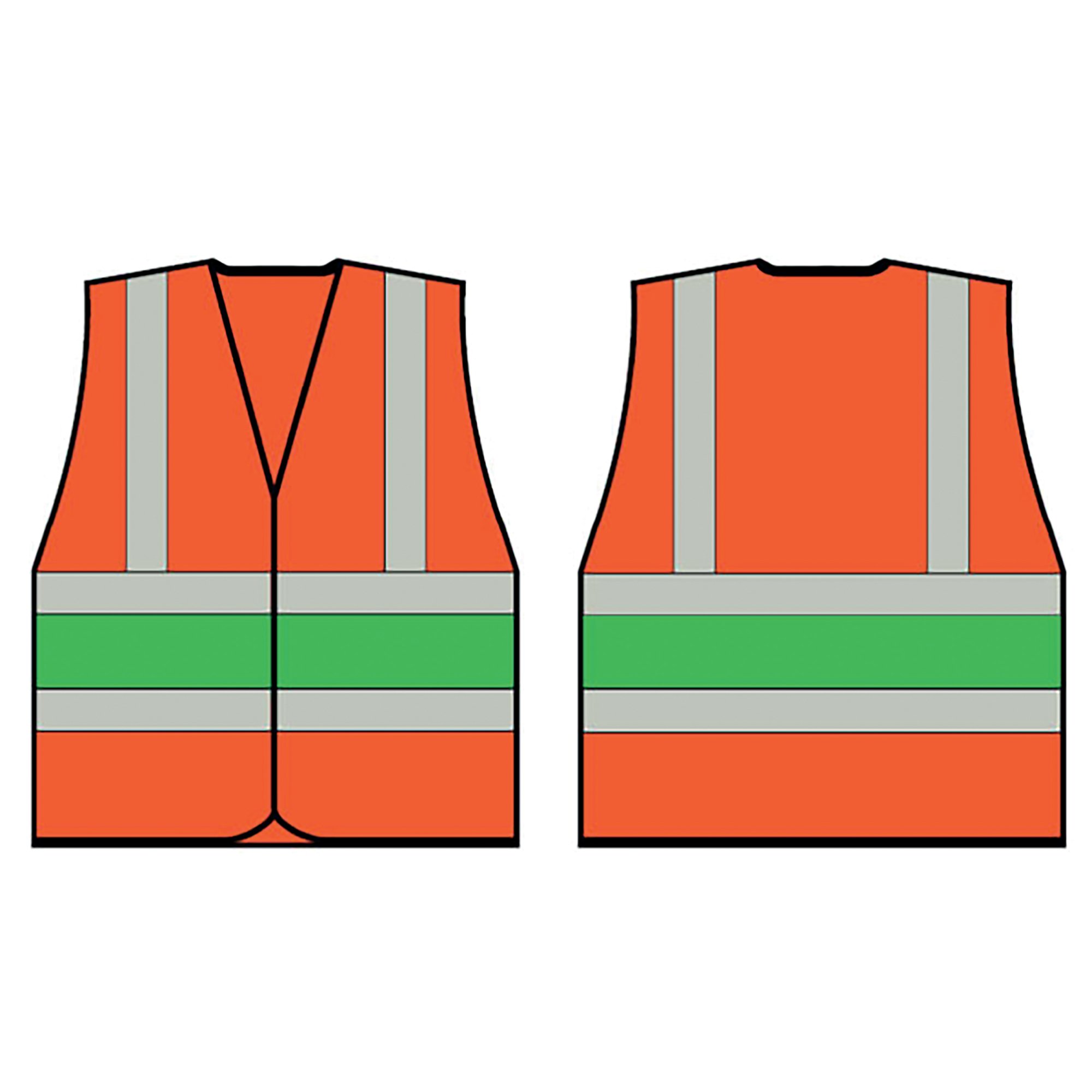 BEESWIFT HI VIS VEST ORG/GREEN 4XL
