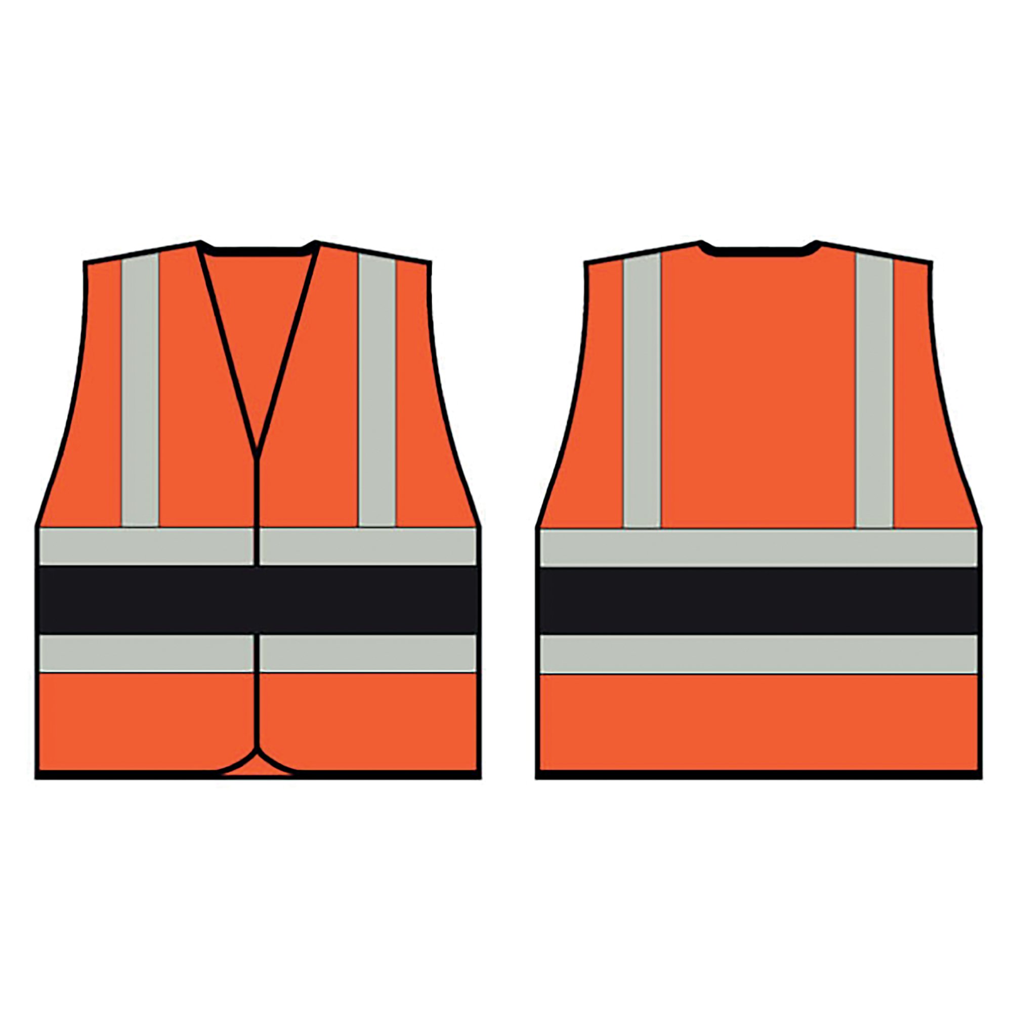 BEESWIFT HI VIS VEST ORG/BLACK 3XL