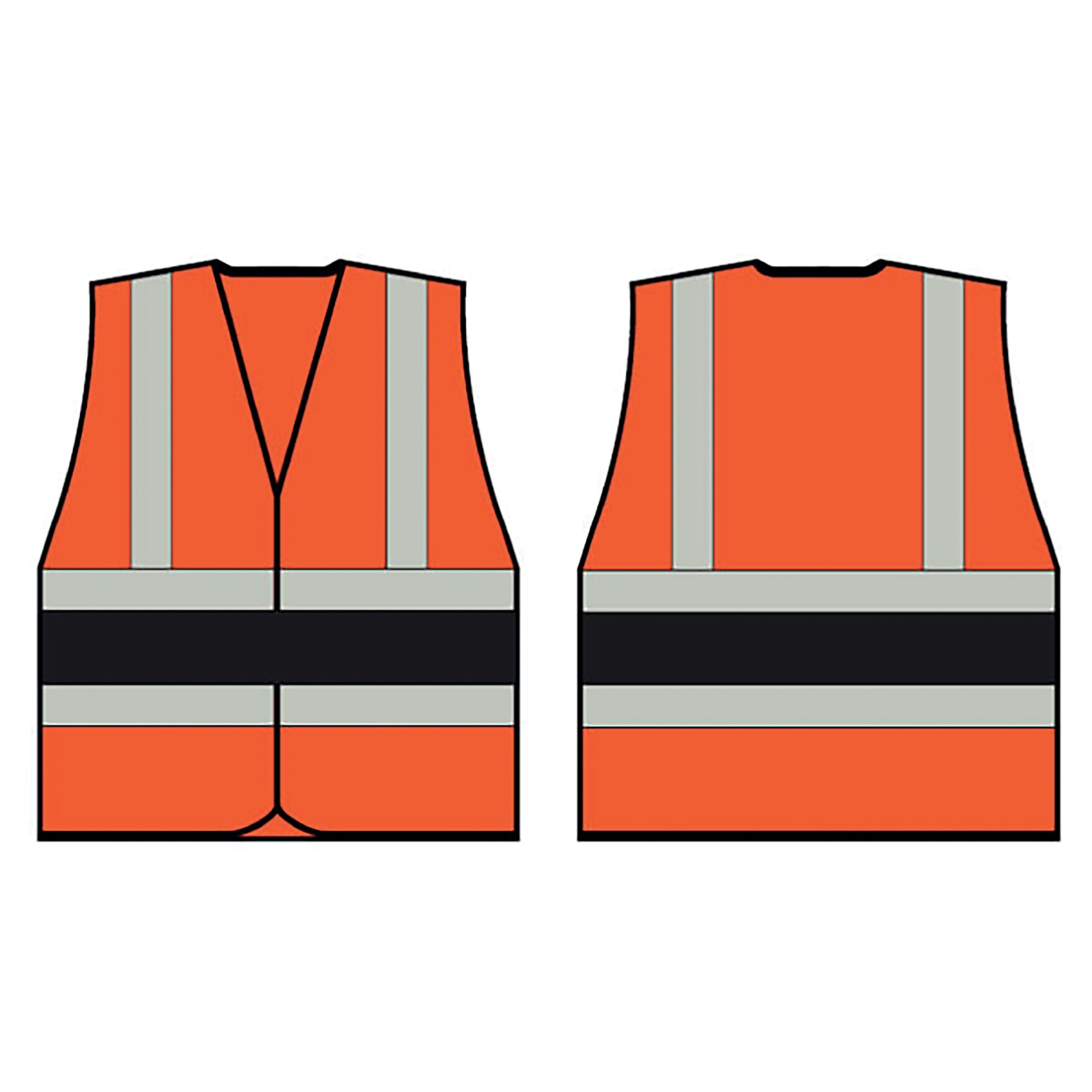 BEESWIFT HI VIS VEST ORG/BLACK L