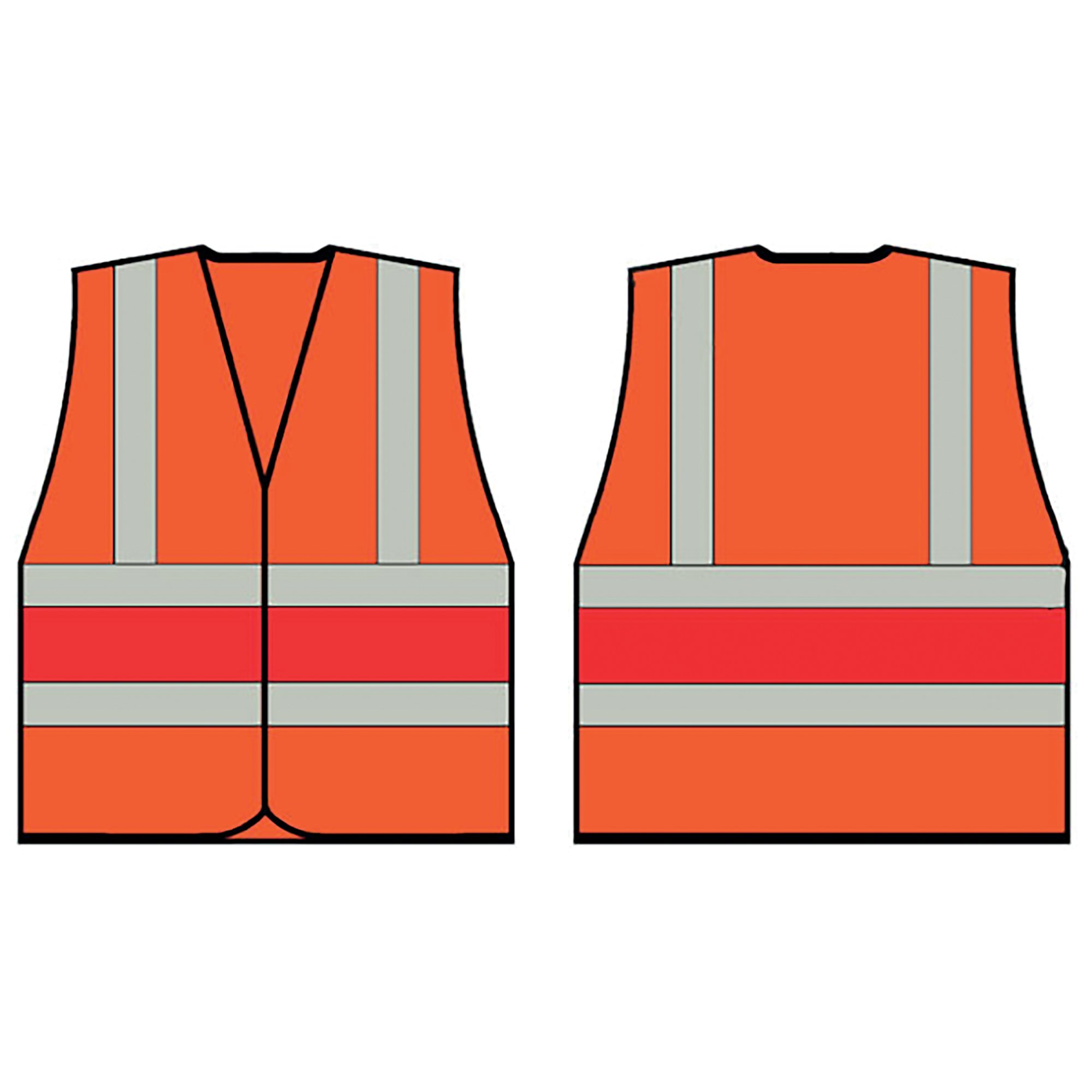 BEESWIFT HI VIS VEST ORG/RED 4XL