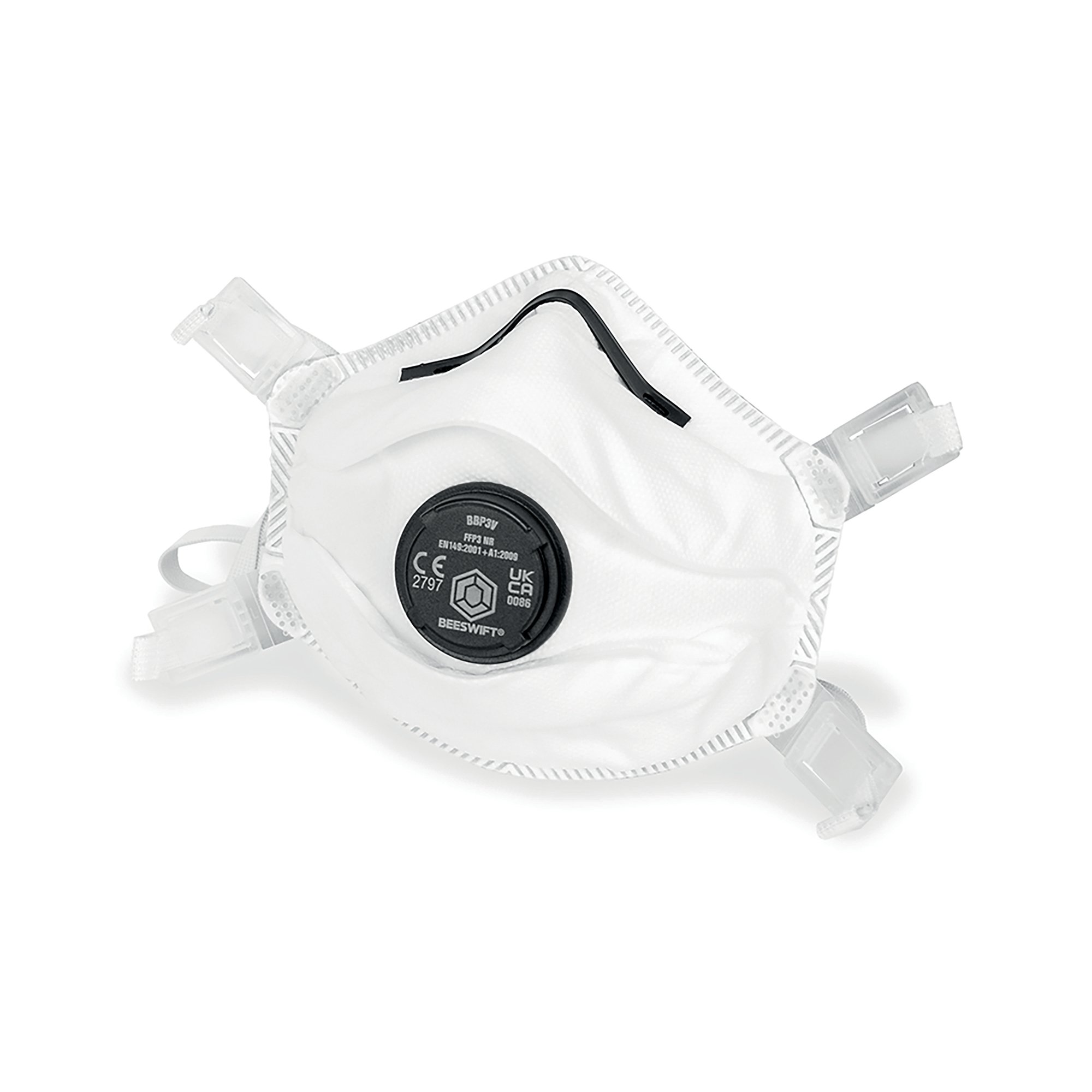 BEESWIFT BBP3 VALVED MASK WHT PK5