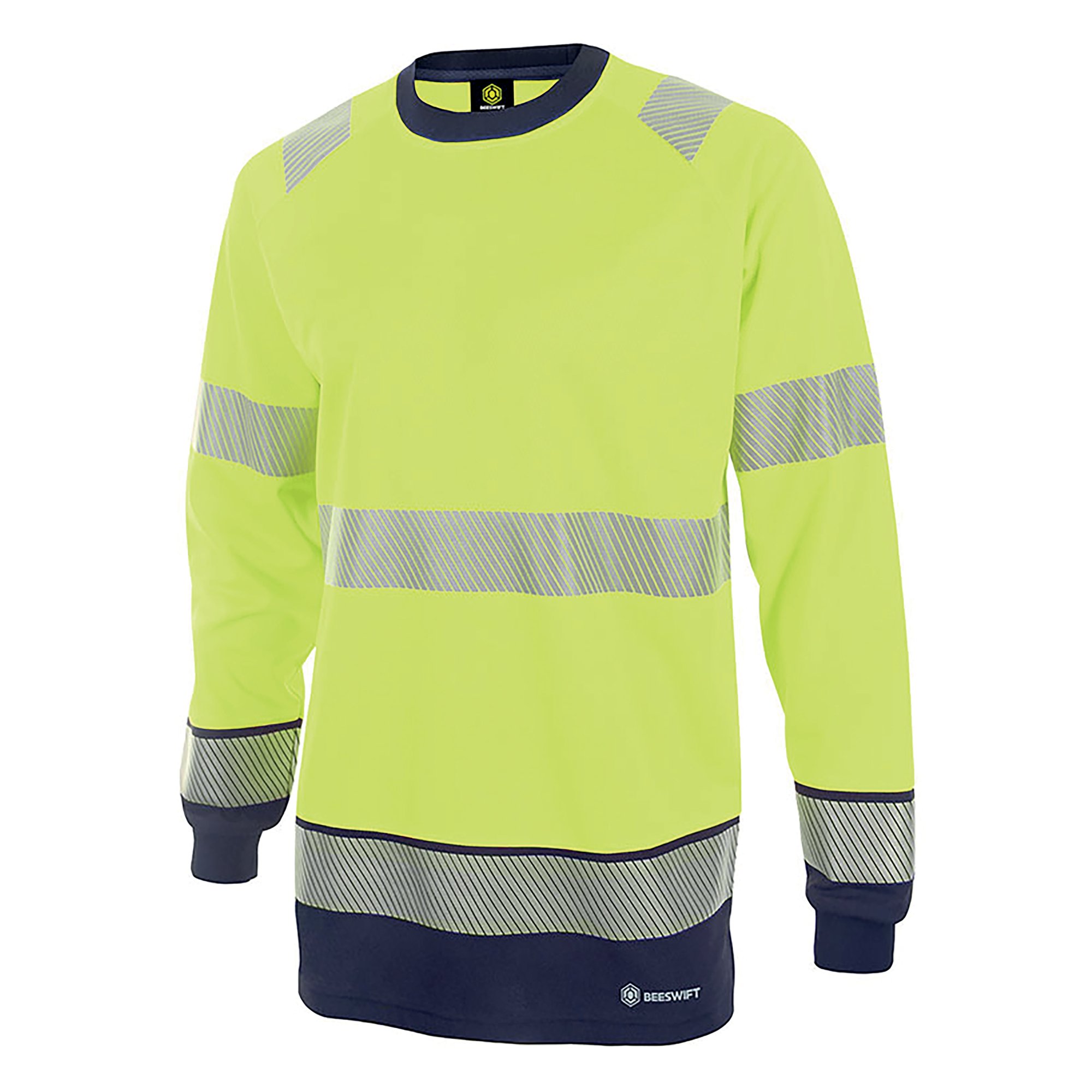 HI VIS L/S T-SHIRT SYLW/NBLU 4XL