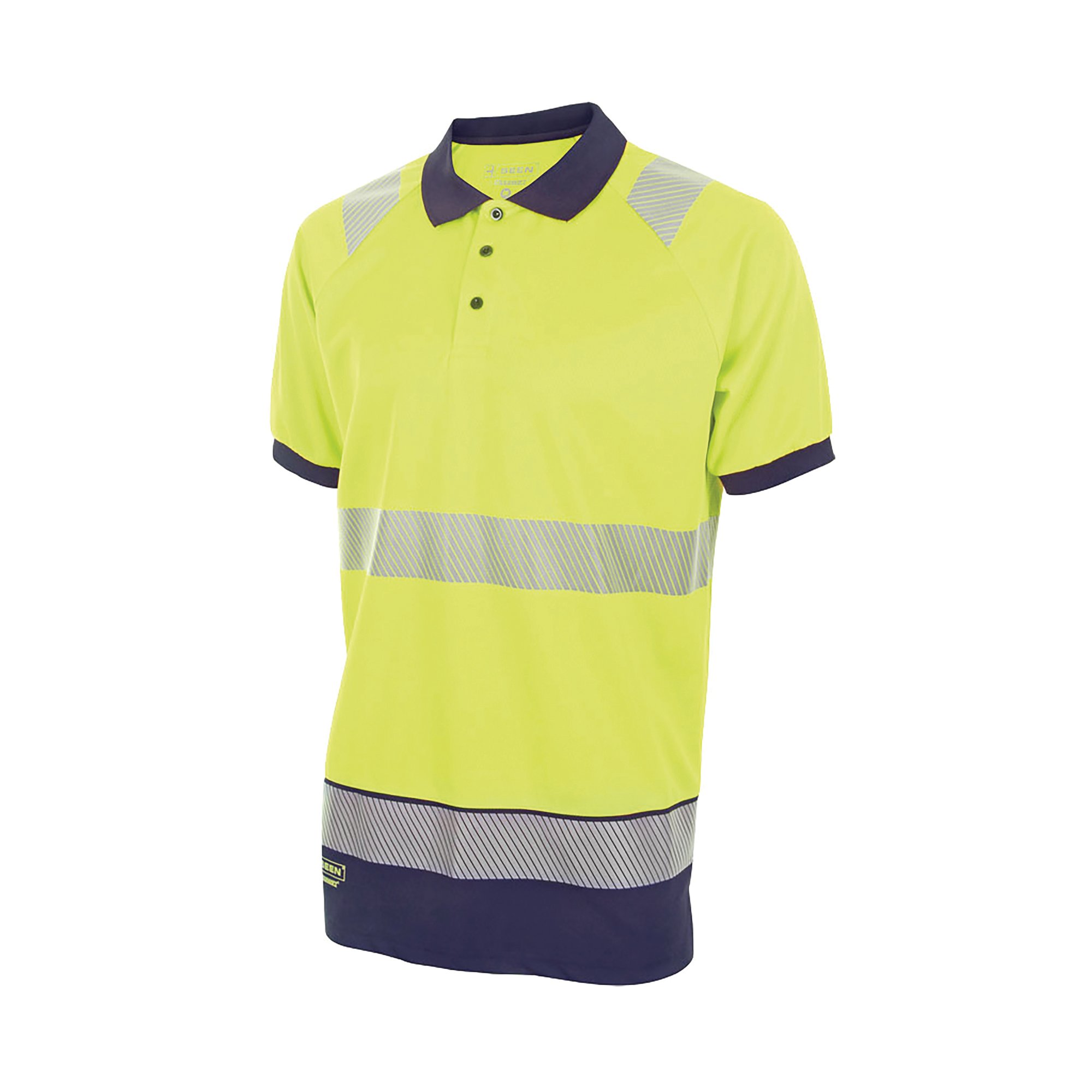 HI VIS S/S POLO SHIRT SYLW/NBLUE S