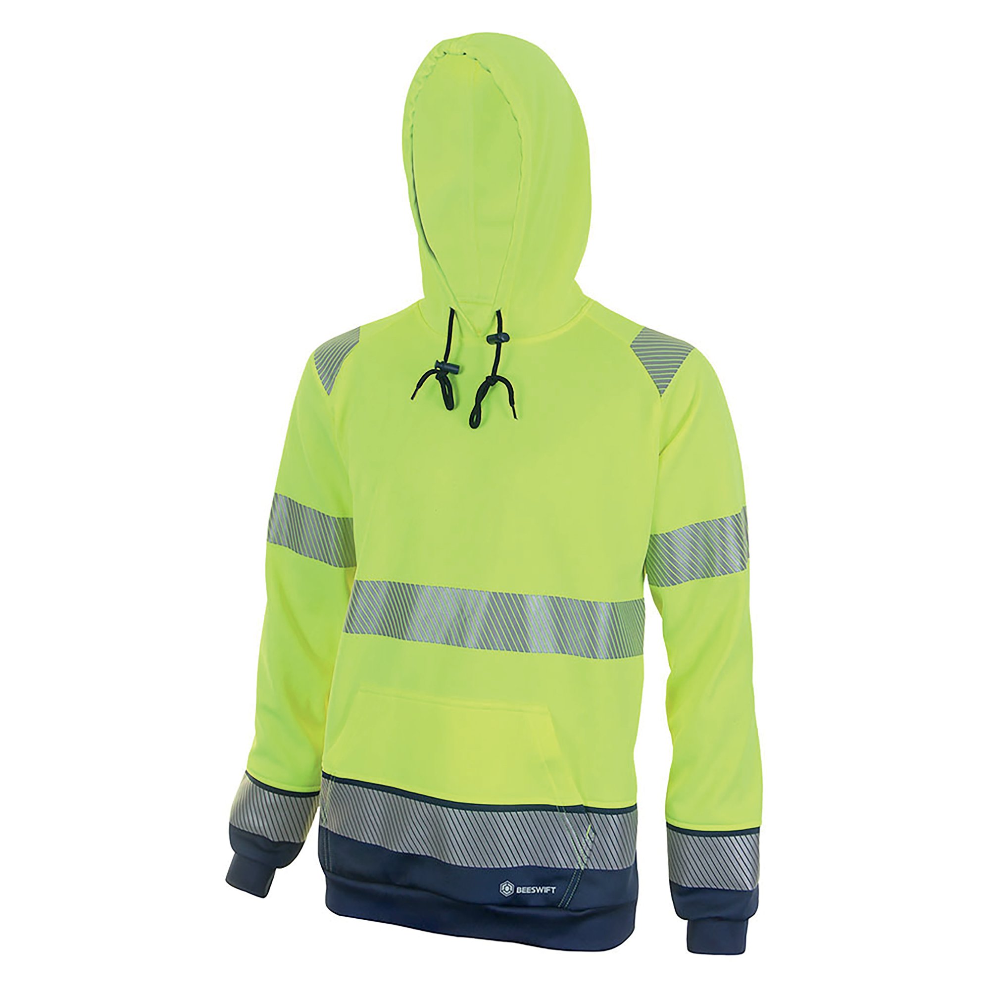 HI VIS HOODY SYELLOW/NAVY BLUE XL