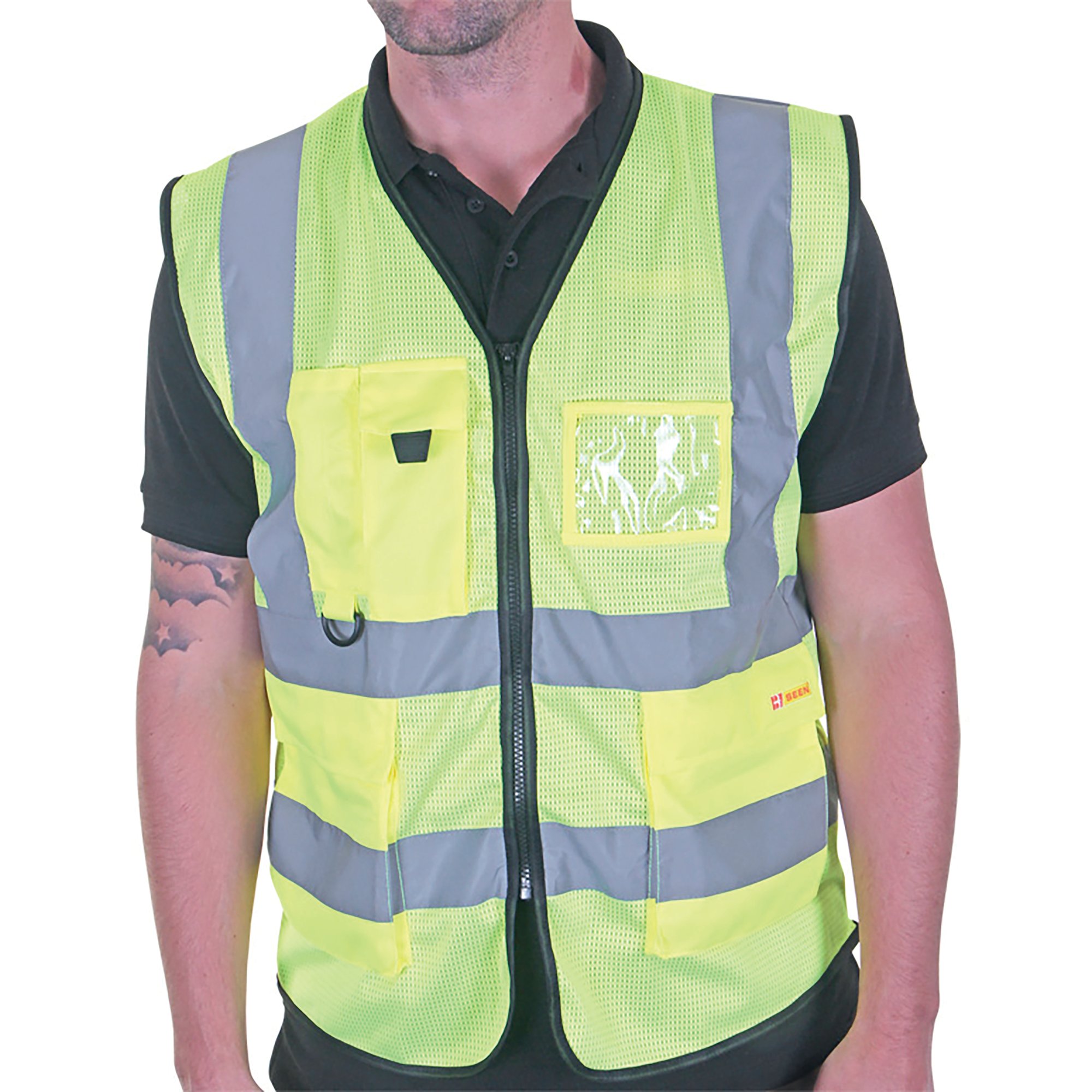 EXECUTIVE MESH WAISTCOAT SYELLOW 4XL