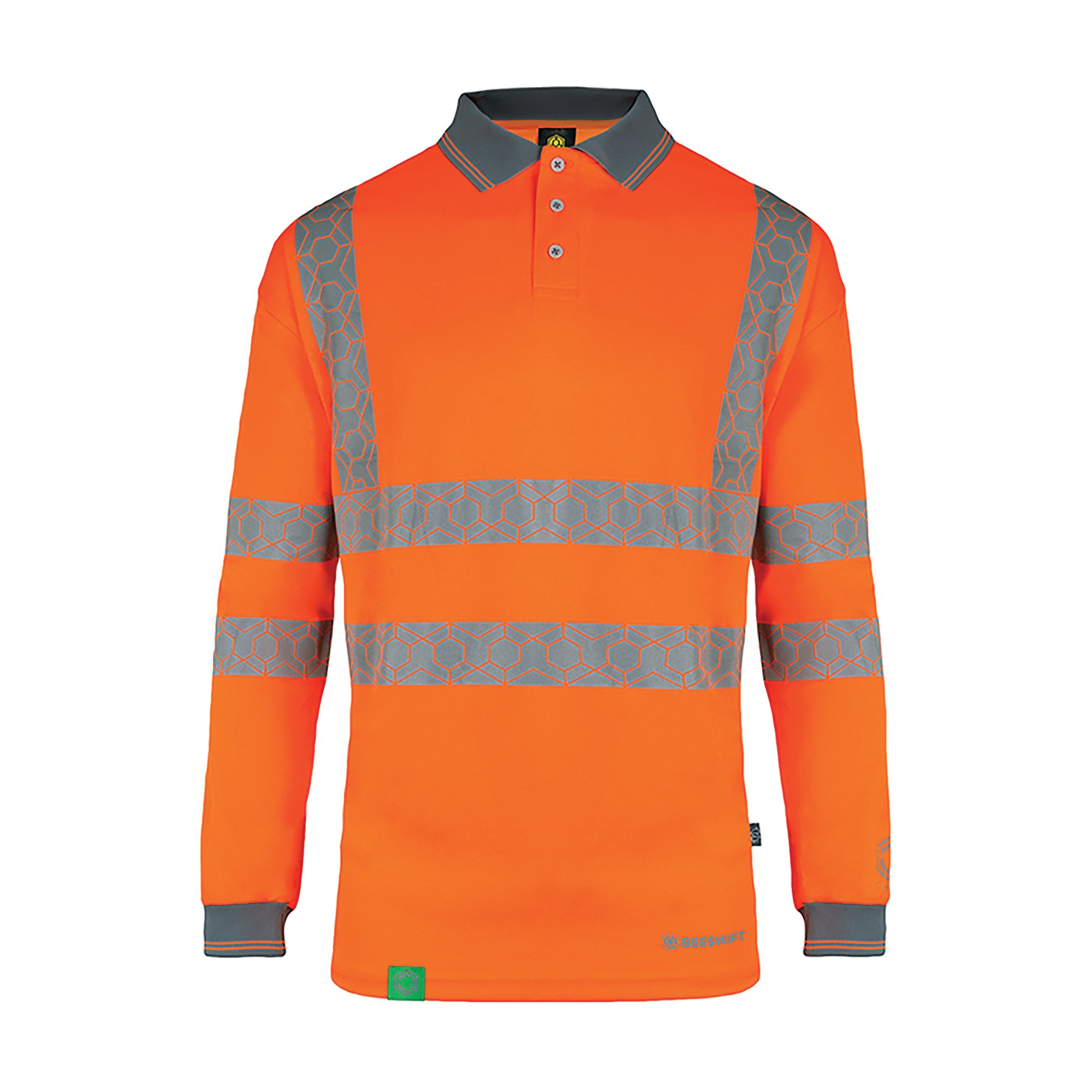 ENVIROWEAR HI VIS LS POLO ORG 3XL