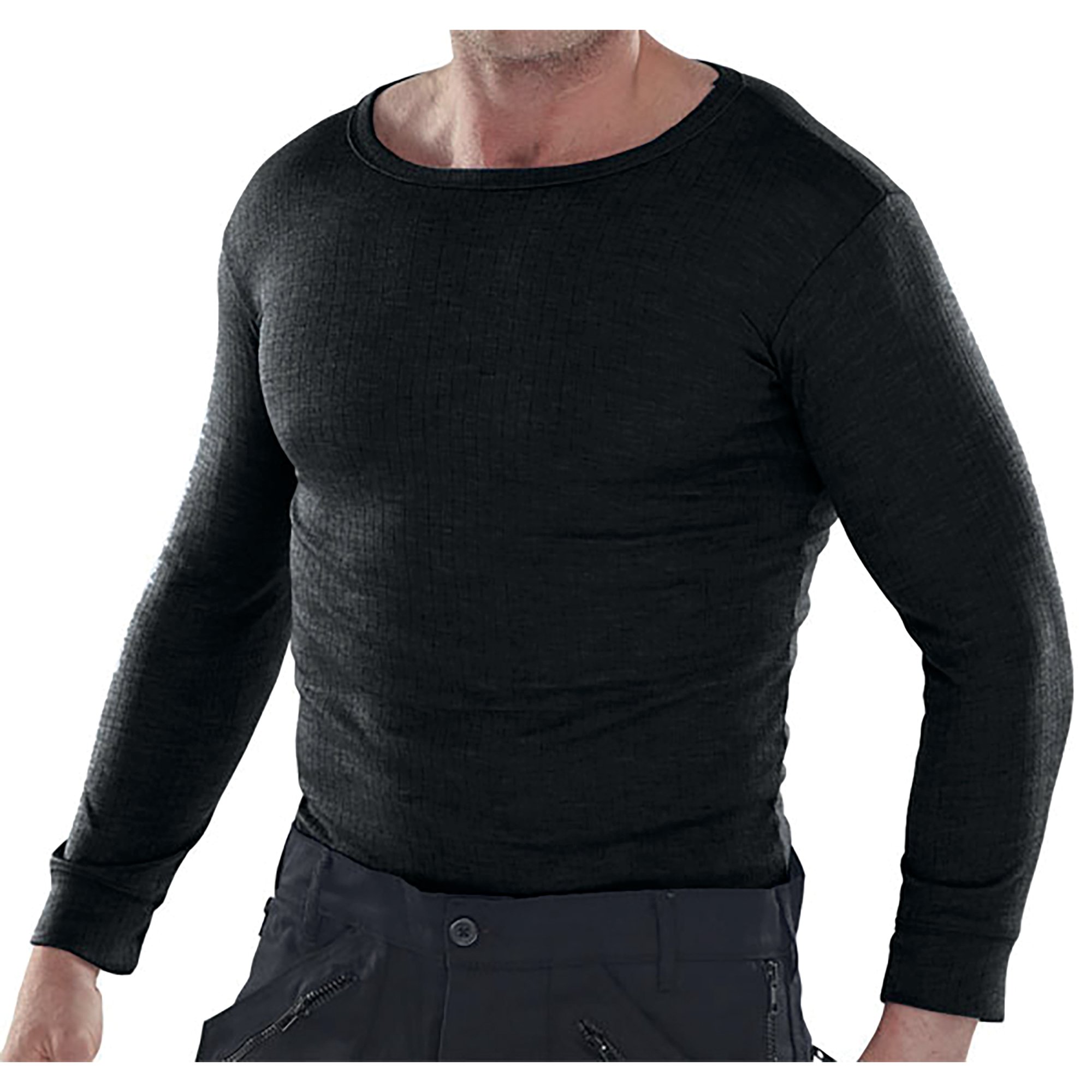 LONG SLEEVE THERMAL VEST BLACK 3XL