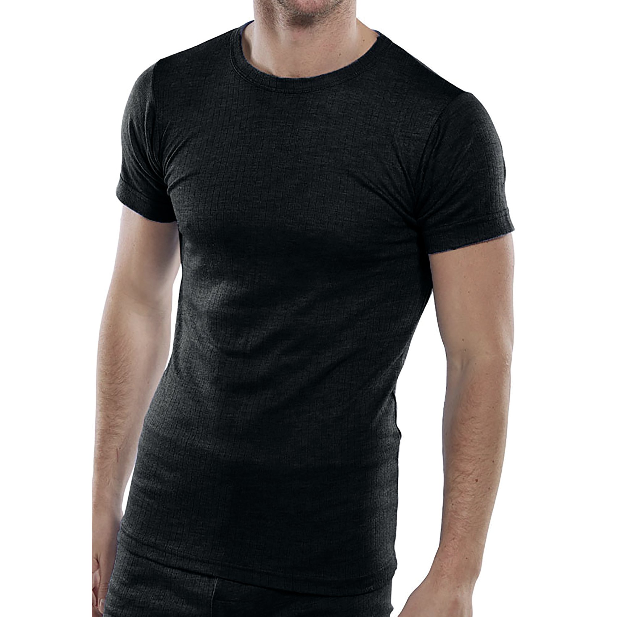 SHORT SLEEVE THERMAL VEST BLACK 2XL