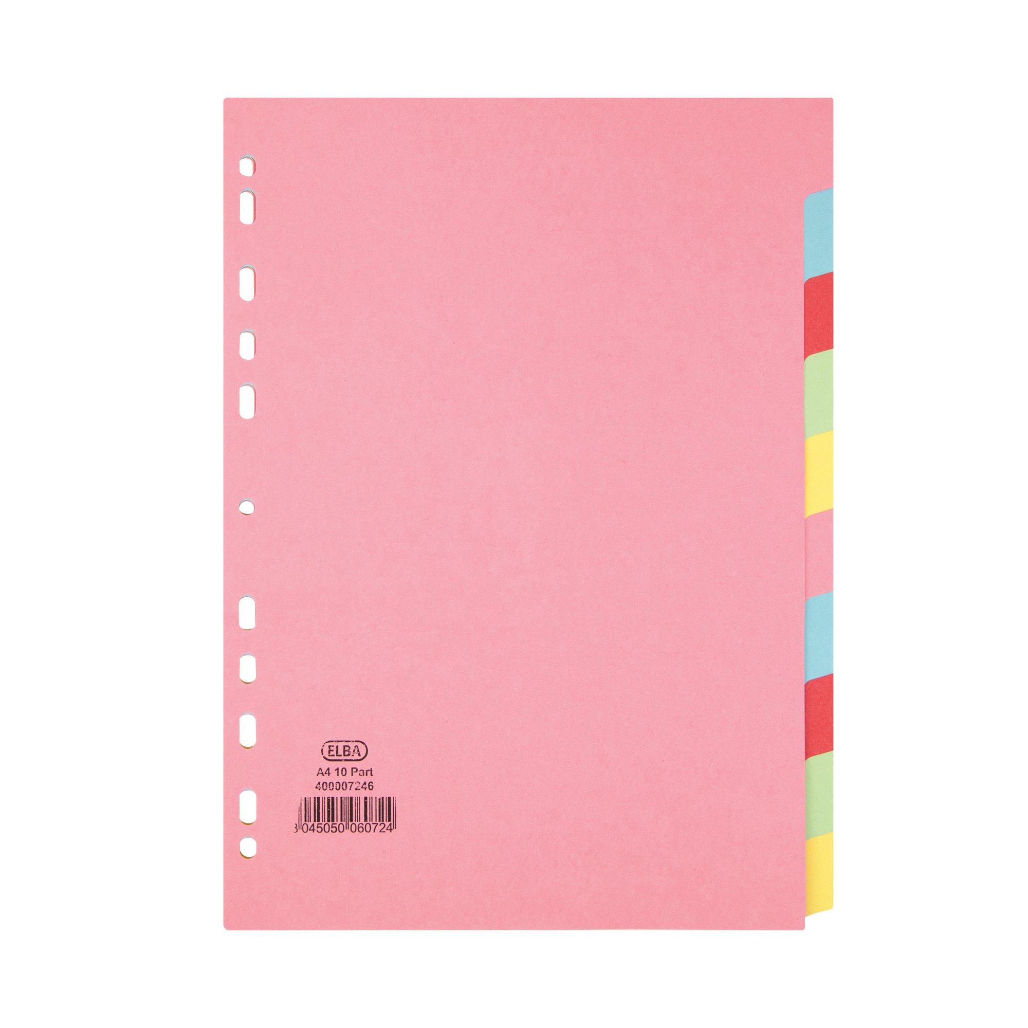 ELBA A4 10 PART CARD DIVIDER AST