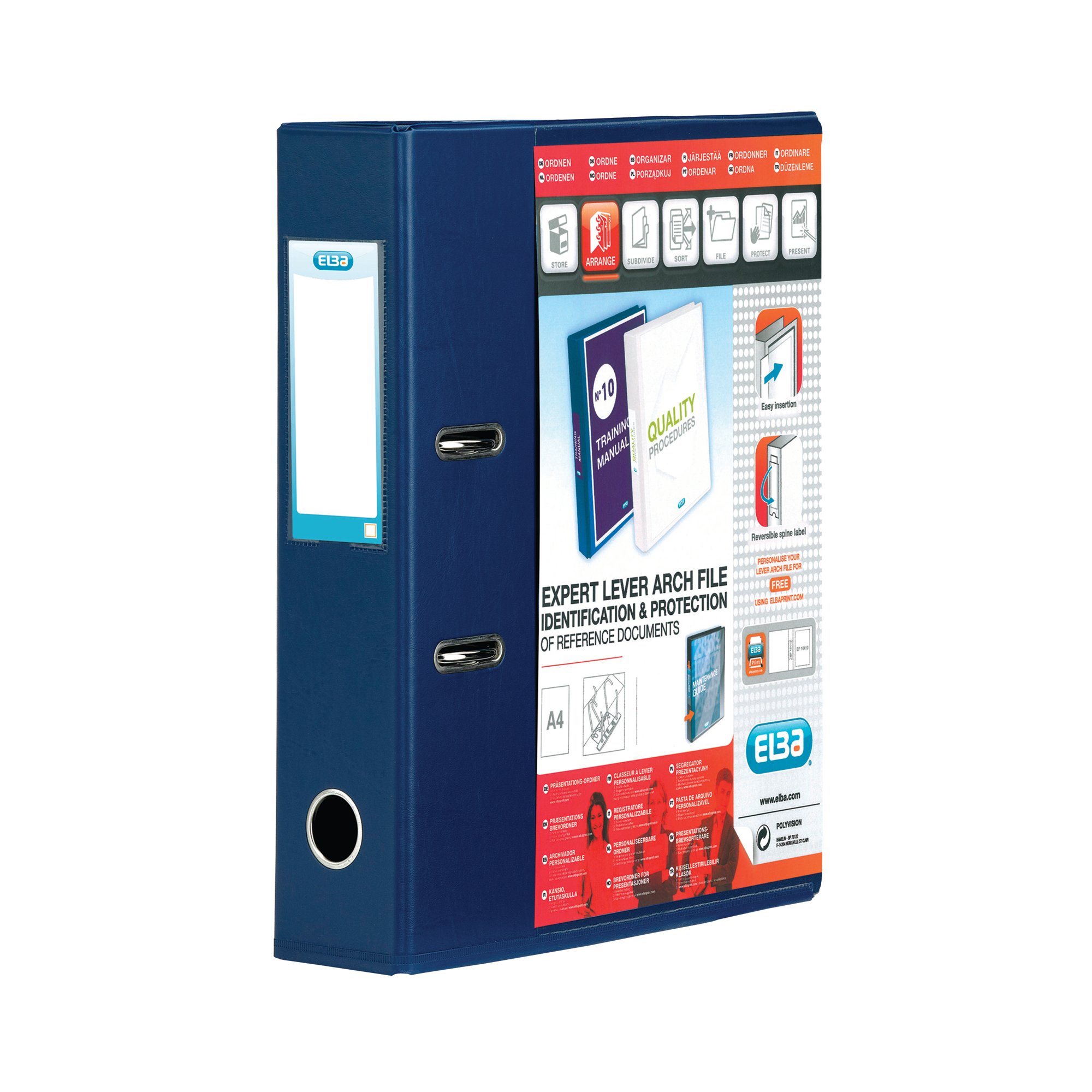 ELBA VISION 70MM LEVER ARCH A4 BLUE