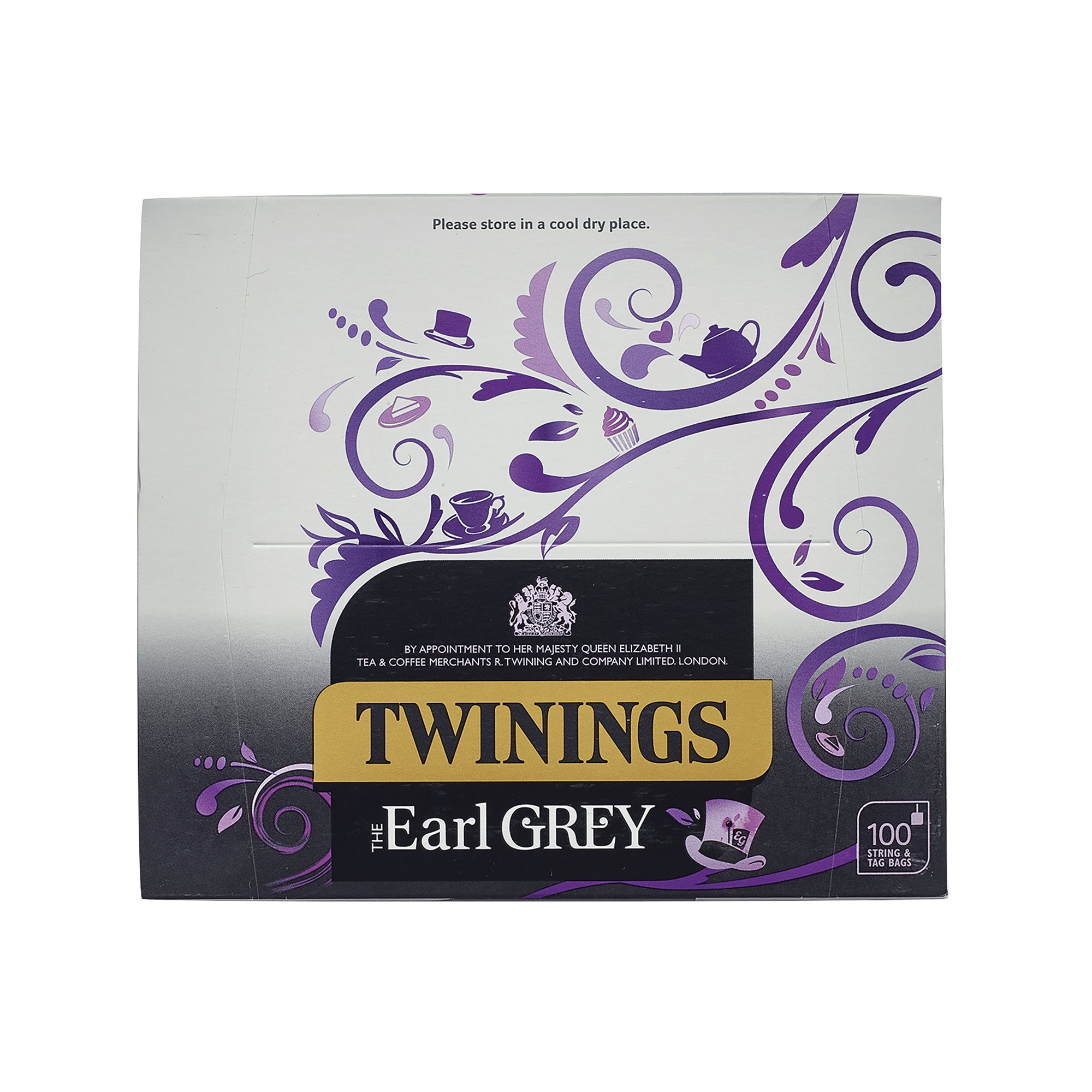 TWININGS EARL GREY TAG TEA BAG PK100