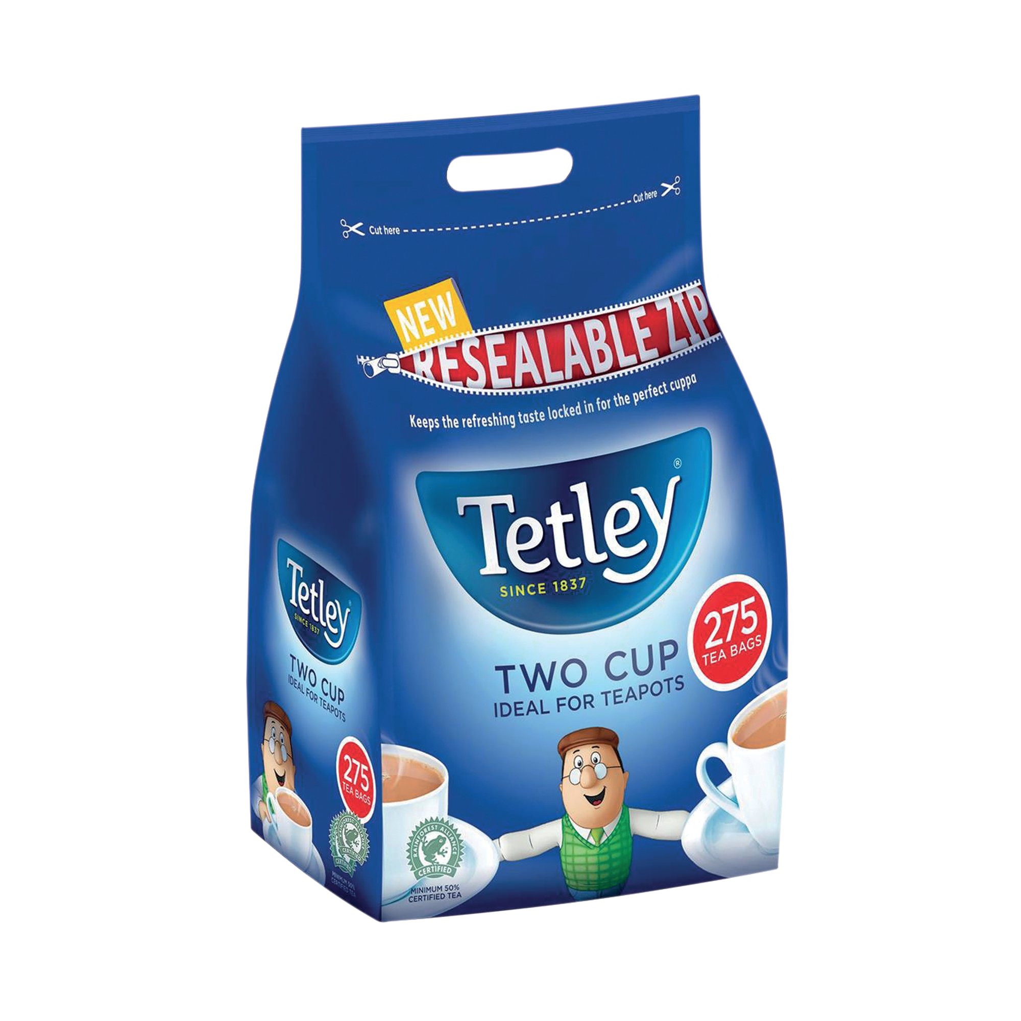 TETLEY TWO CUP TEA BAGS PK275