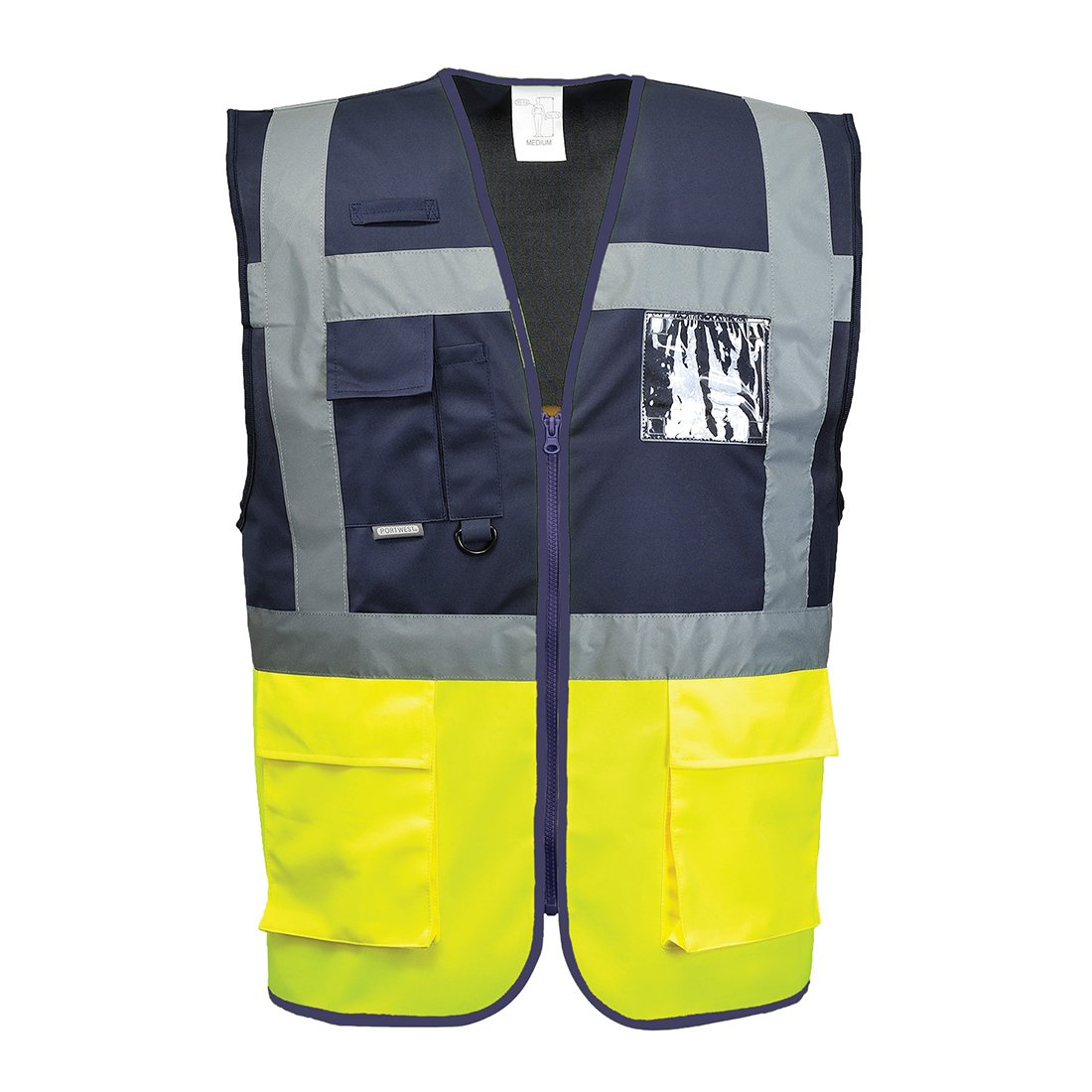 PARIS HI-VIS VEST YLW/NVY XXXL PK10