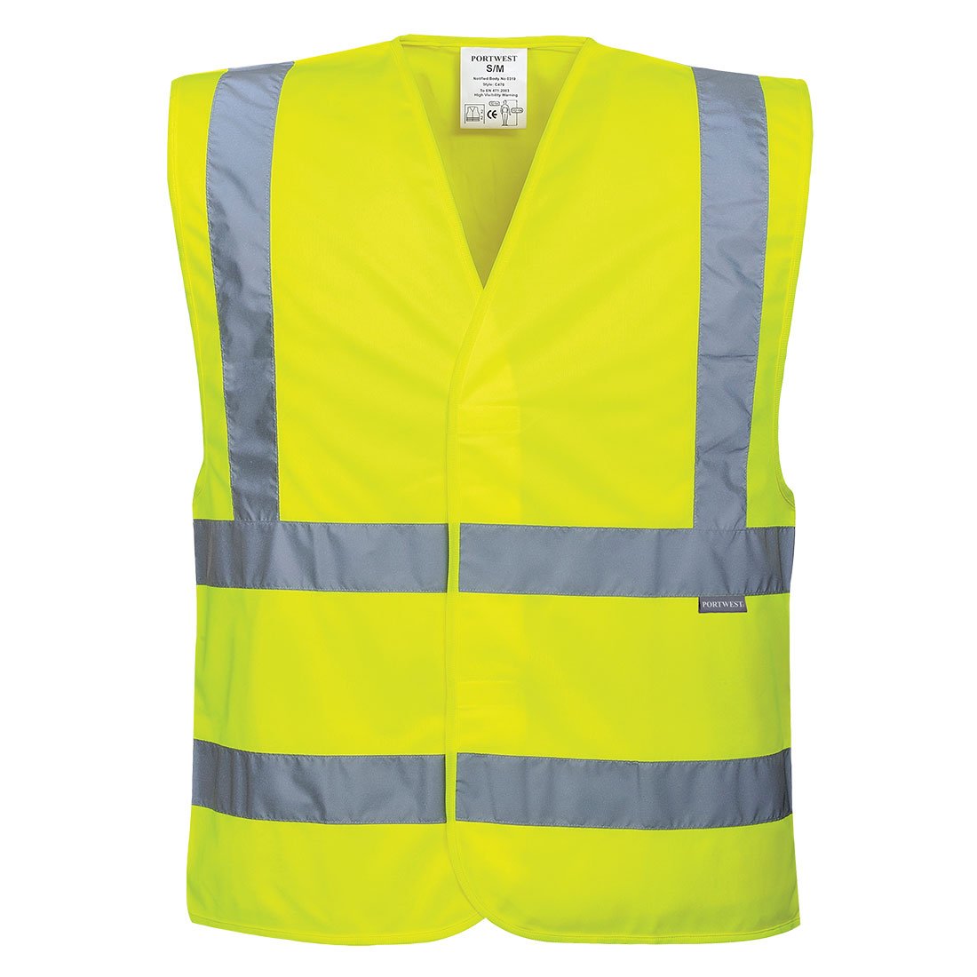 HI-VIS BAND/BRACE VEST YW 6X/7X PK10