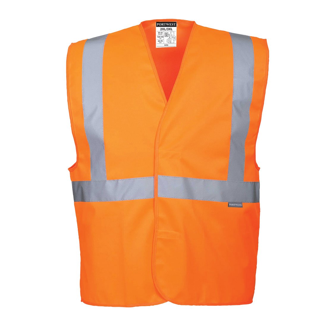 HI-VIS BAND/BRACE VEST OG XX/3X PK10
