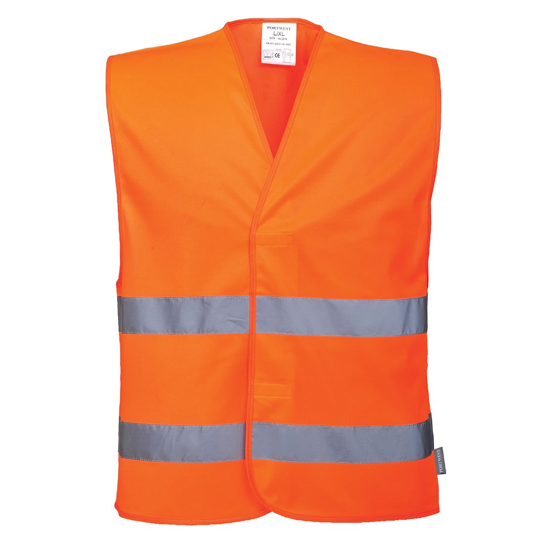HI-VIS TWO BAND VEST ORG 4X/5X