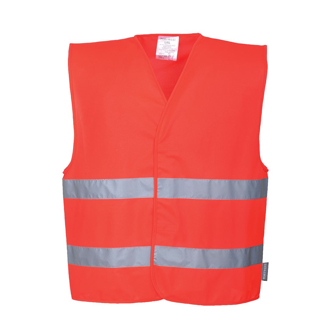 HI-VIS TWO BAND VEST RED XX/3X