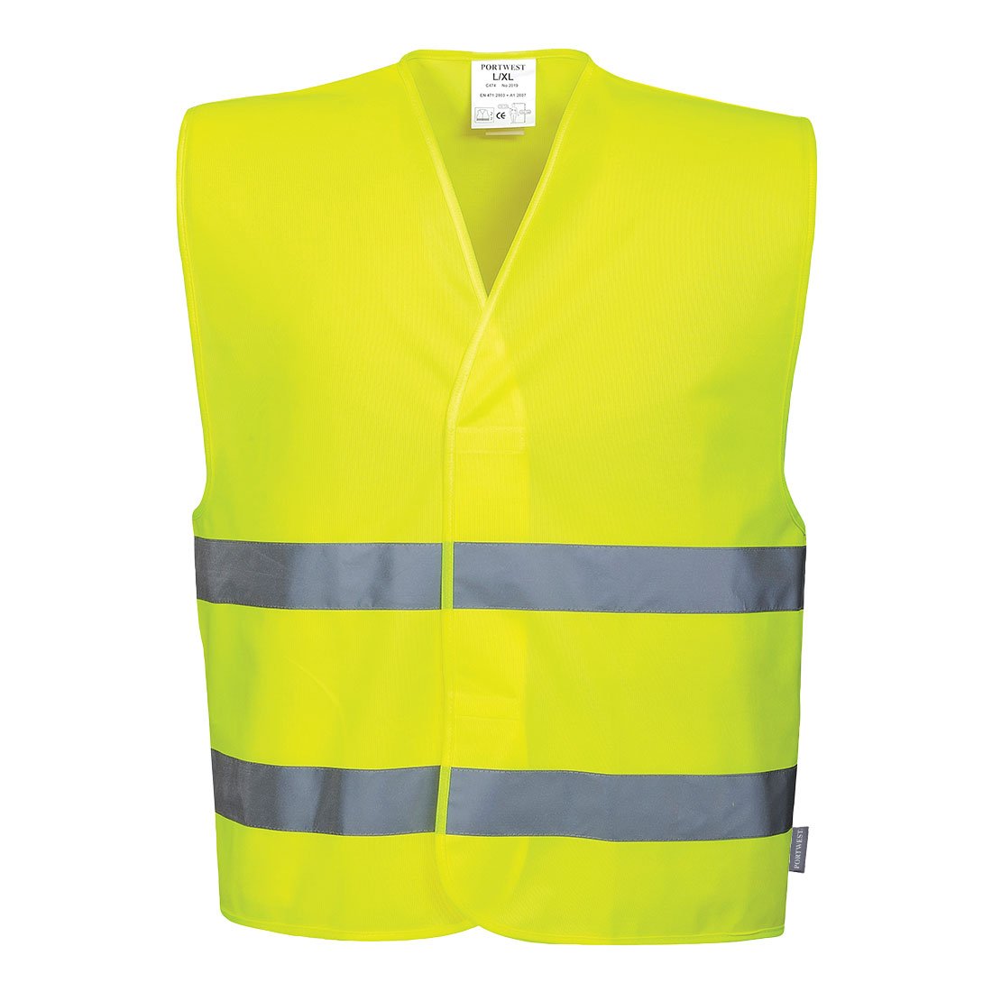 HI-VIS TWO BAND VEST YLW L/XL