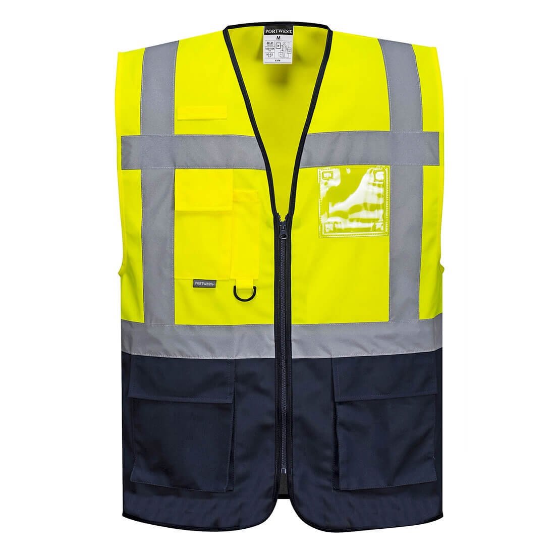 WARSAW HI-VIS VEST YLW/NVY 4XL PK10