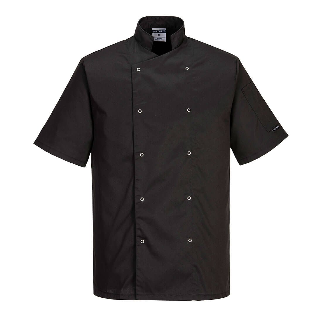 CUMBRIA CHEFS JACKET S/S BLACK 4XL