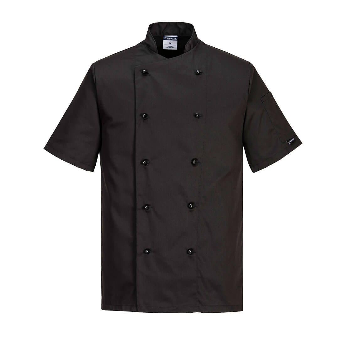 KENT CHEFS JACKET S/S BLACK M