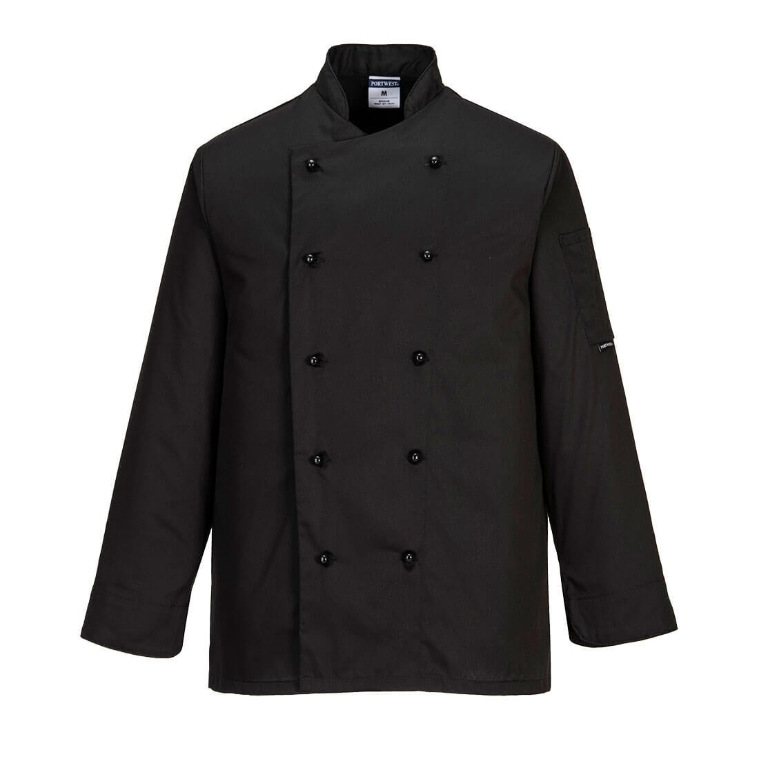 SOMERSET CHEFS JACKET L/S BLACK L