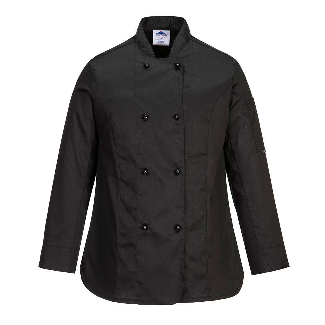 RACHEL WOMEN'S CHEFS JKT LS BLK XL