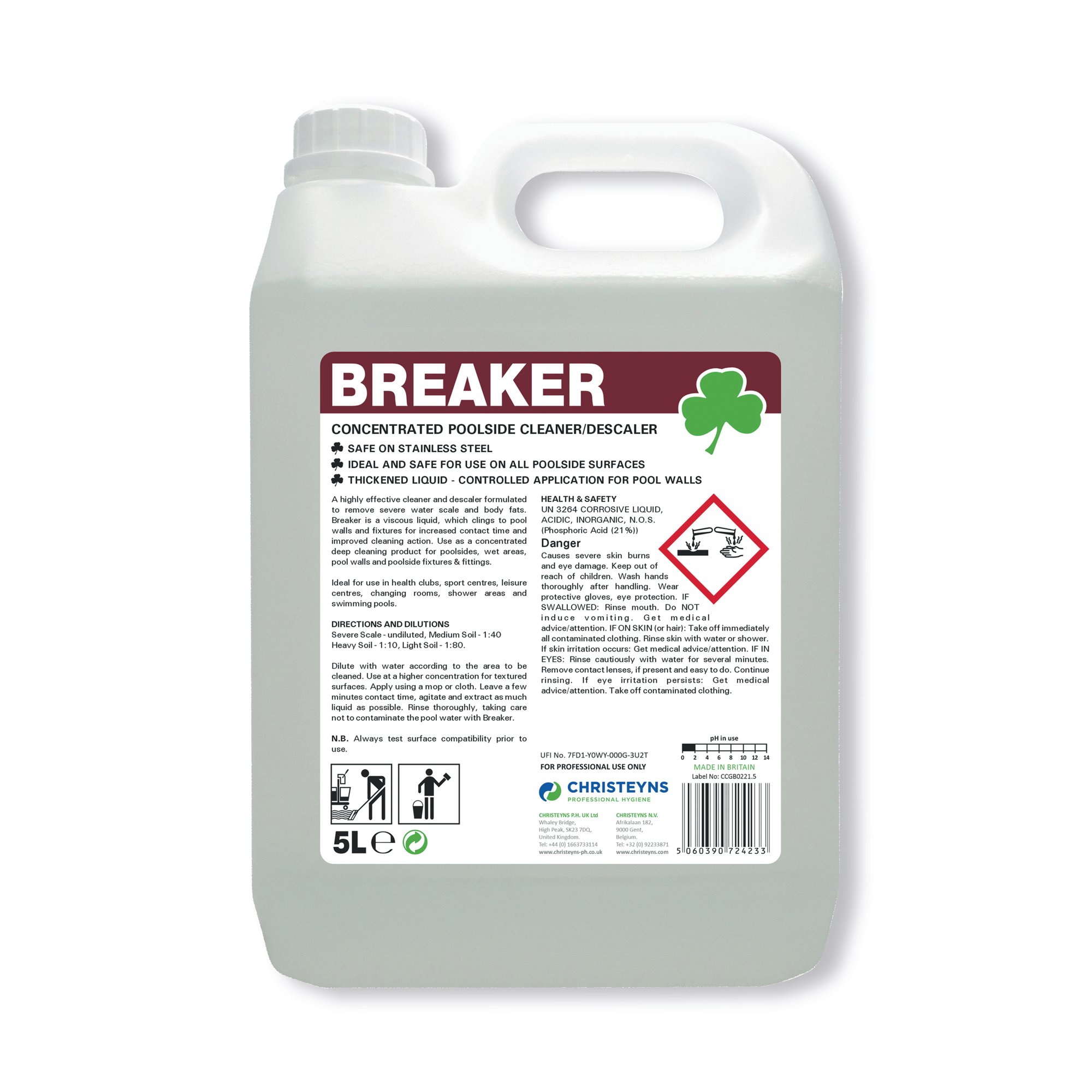 BREAKER POOLSIDE CLEANER/DESCALER 5L