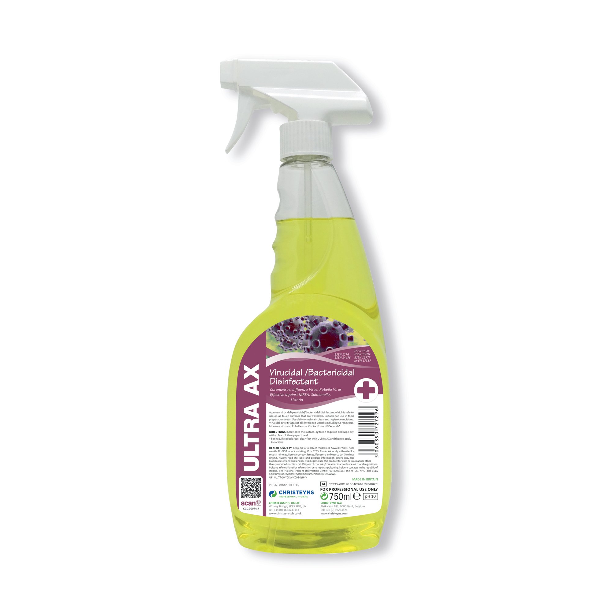 ULTRA AX DISINFECTANT SPRY 750ML PK6