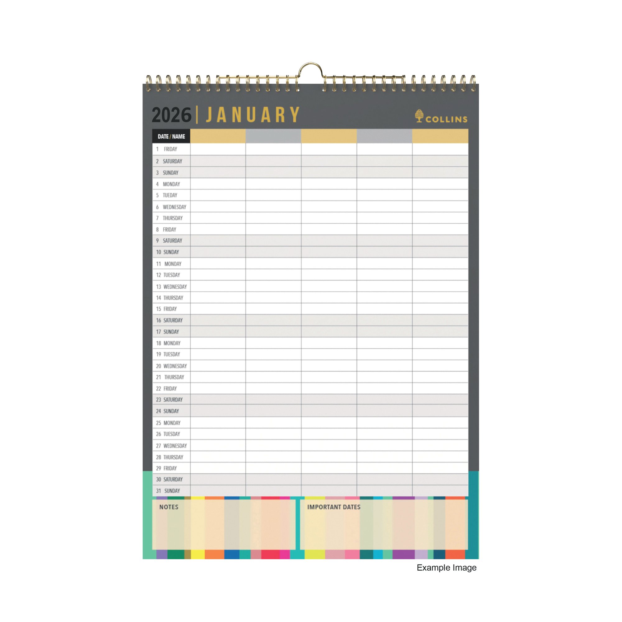 COLLINS EDGE WALL CLDR MTV A3 2026