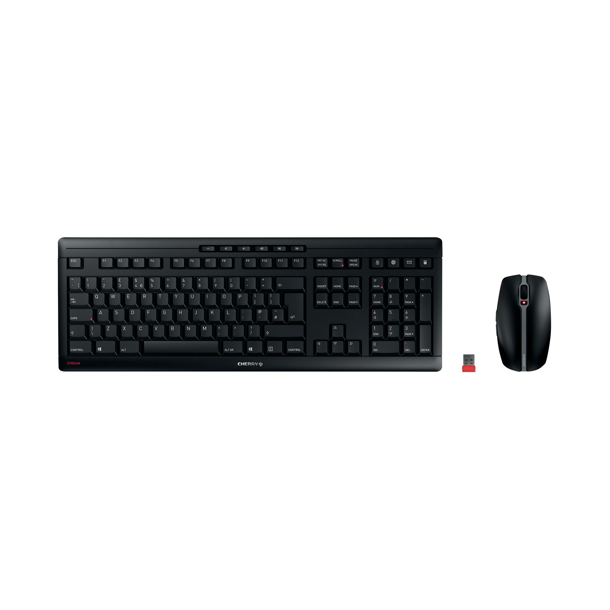 CHERRY STREAM USB KBRD/MOUSE SET BLK