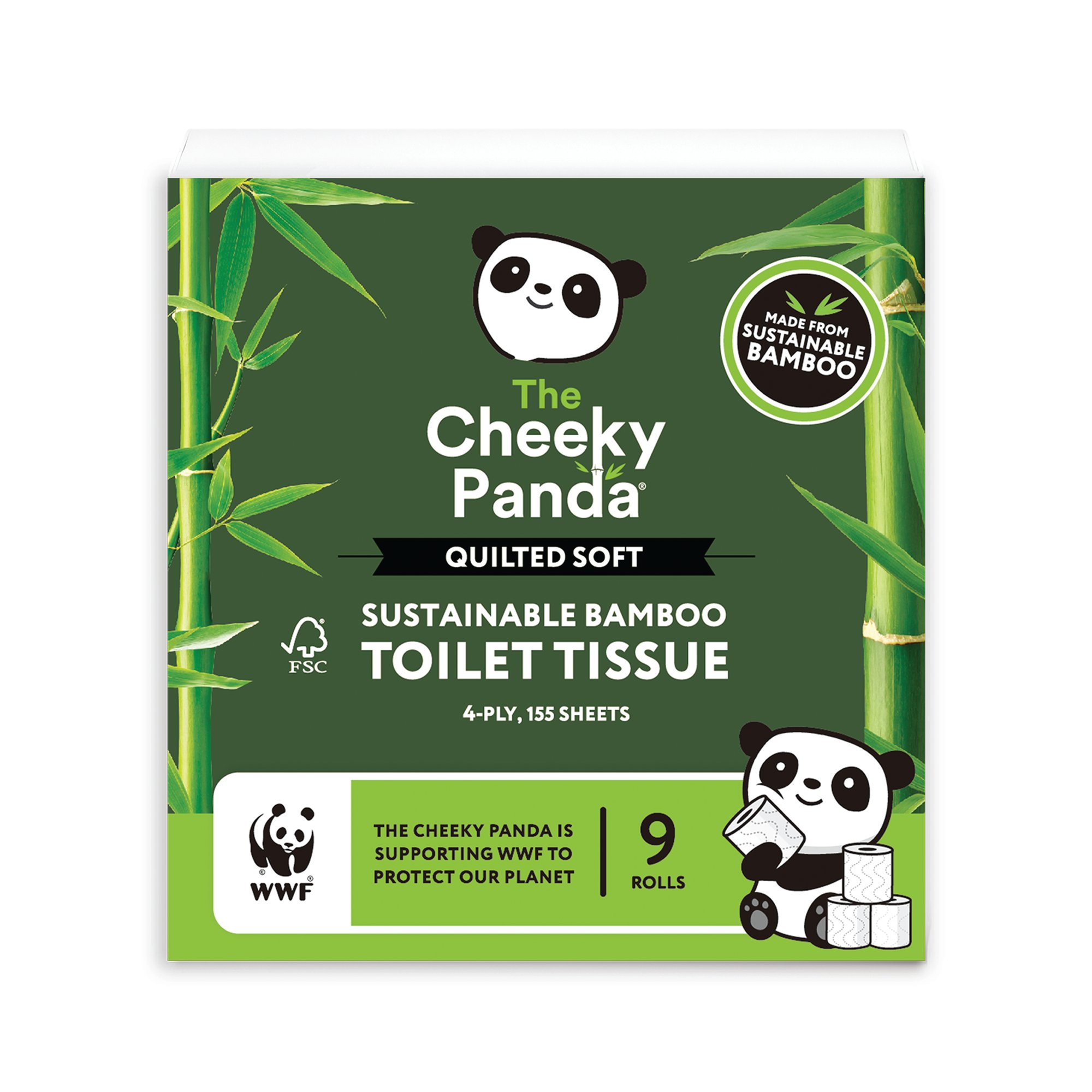 CHEEKY PANDA BAMBOO WC TISSUE X9 PK5
