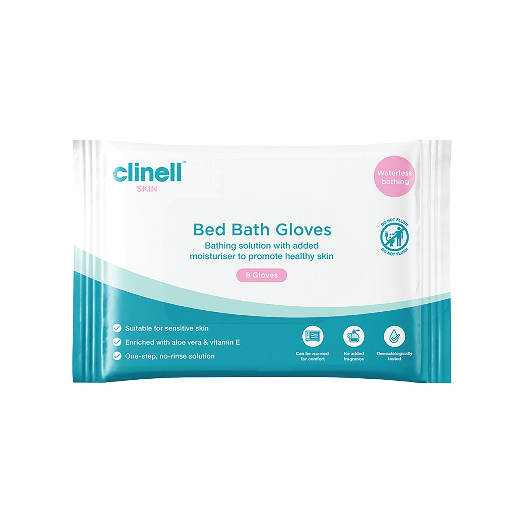 CLINELL CARELL BEDBATH GLOVES PACK 8