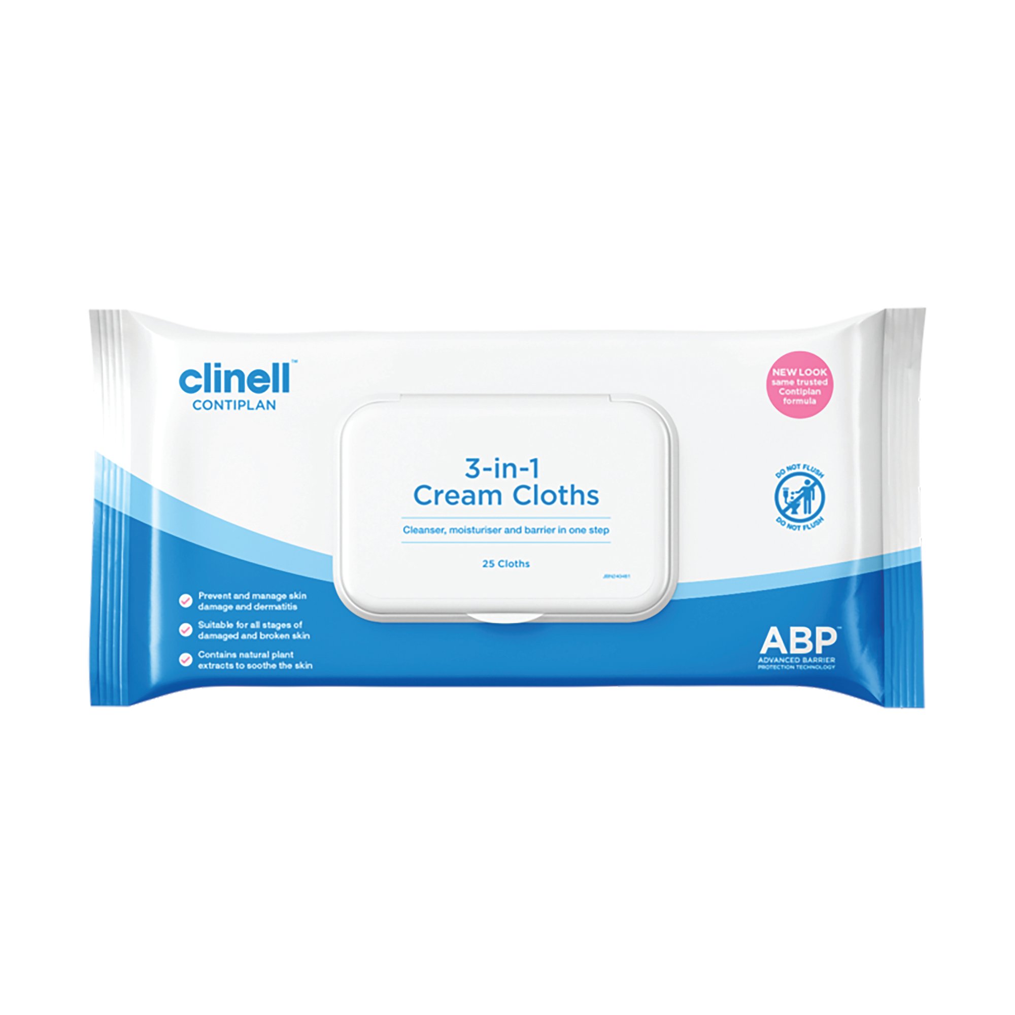CLINELL 3IN1 CONT CARE CLOTHS P25